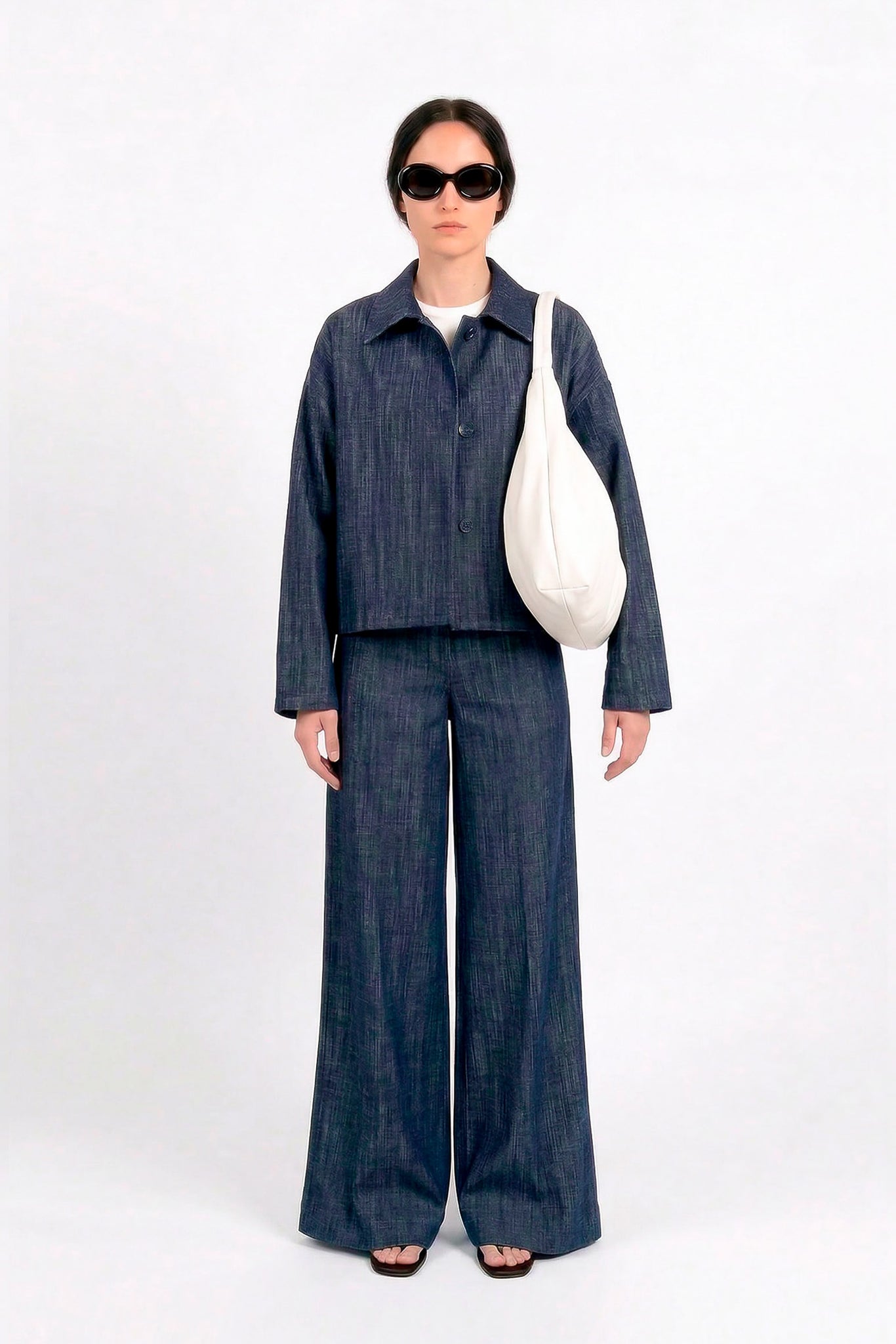 L.15041 - JEAN OVAL JACKET - Blue – Angle Store