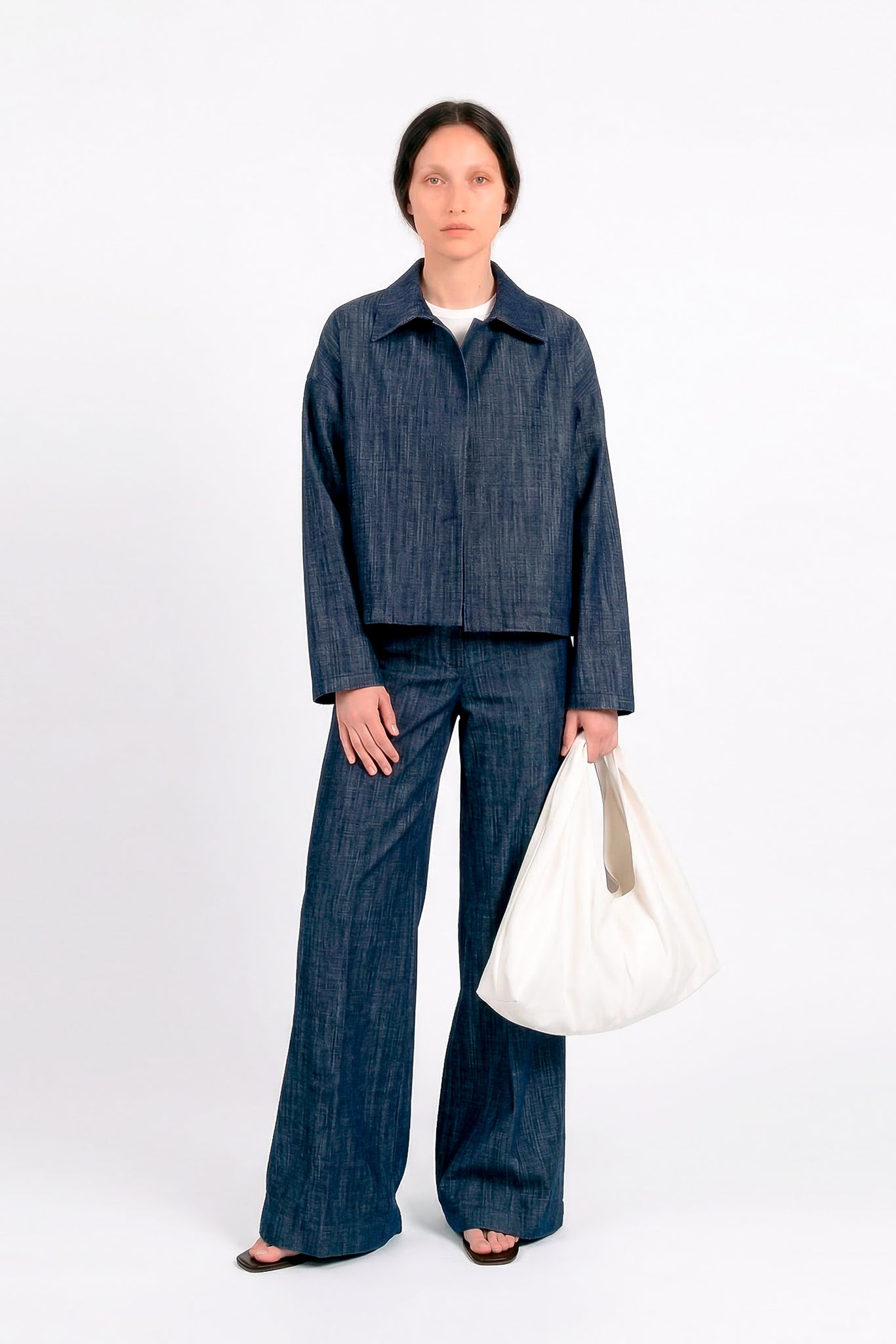 L.15041 - JEAN OVAL JACKET - Blue – Angle Store