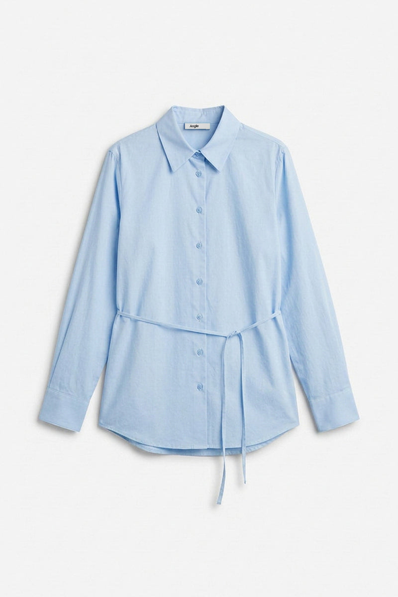 Minimal poplin silhouetted shirt | sustainable garment made in ...