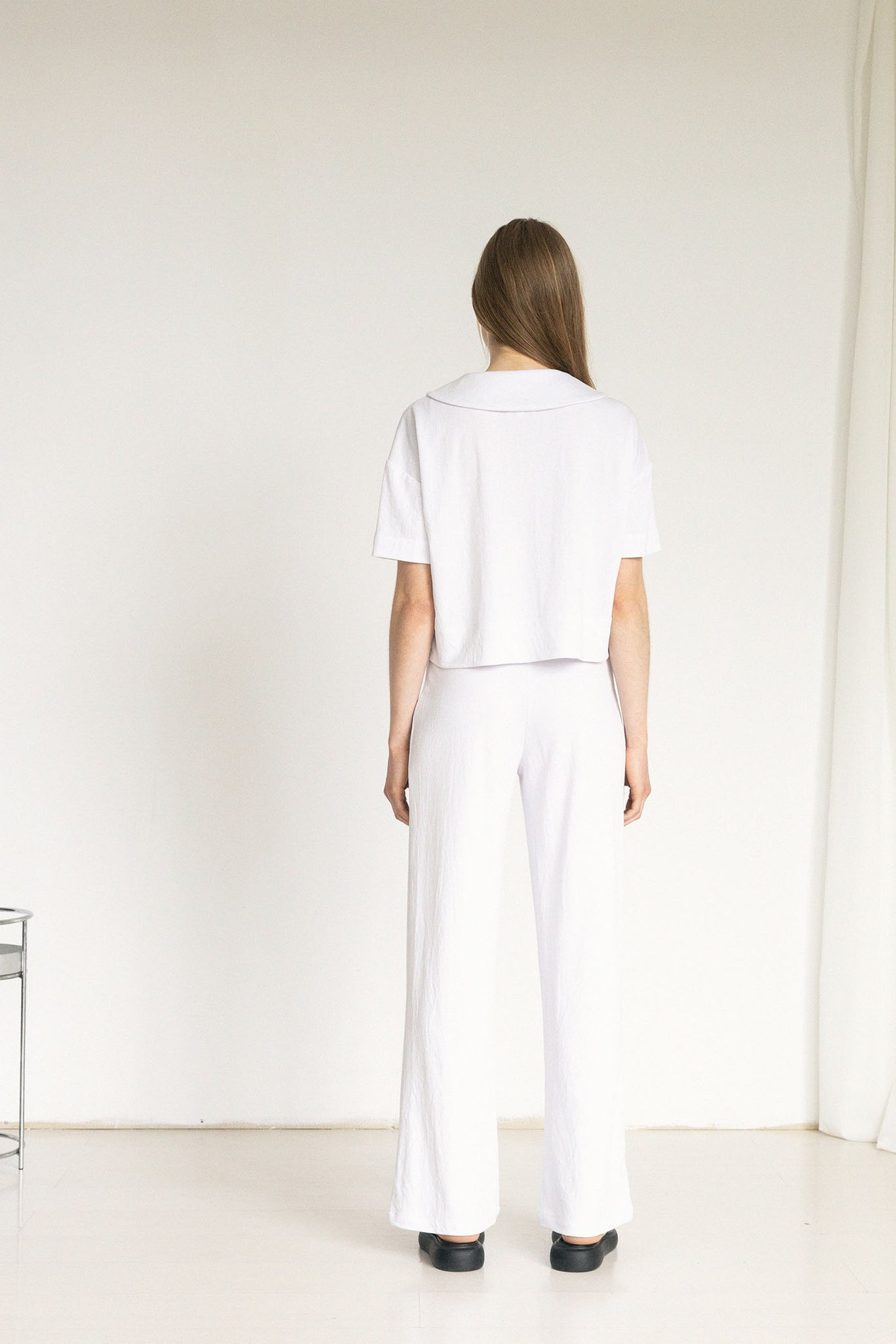 pique pant white