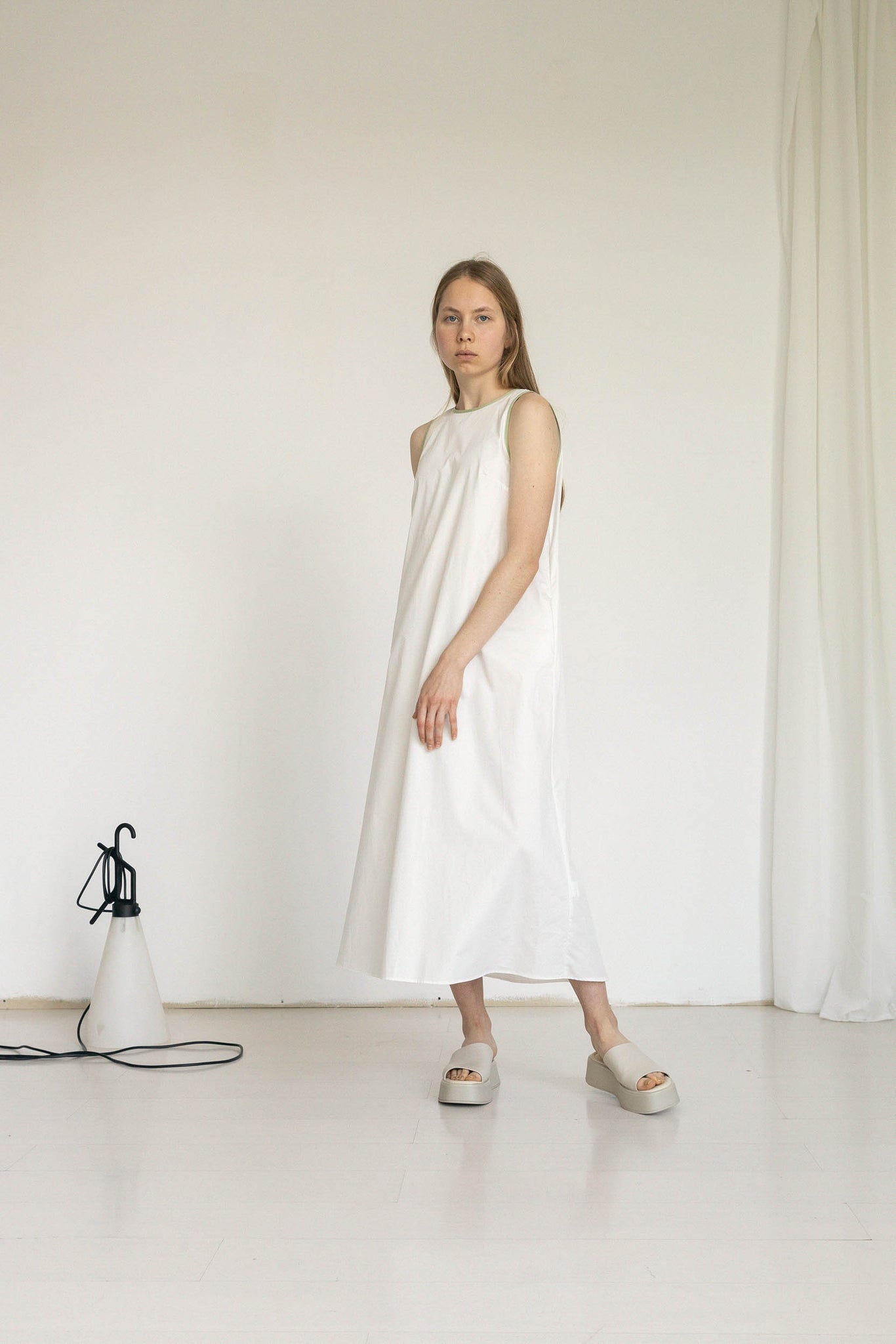 L.963 - BITONO DRESS - White Green