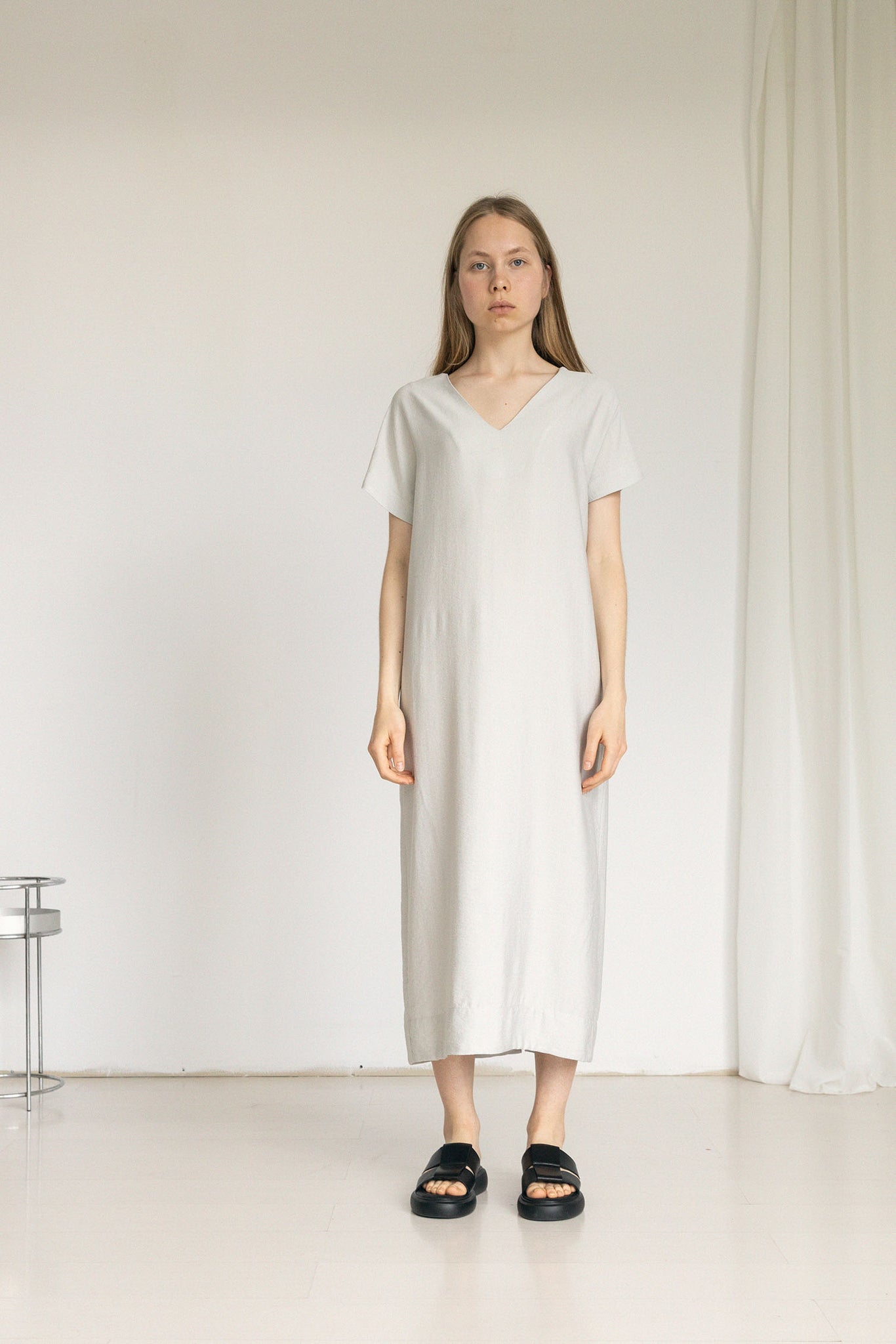 L.985 - EFFORTLESS DRESS - Light Grey