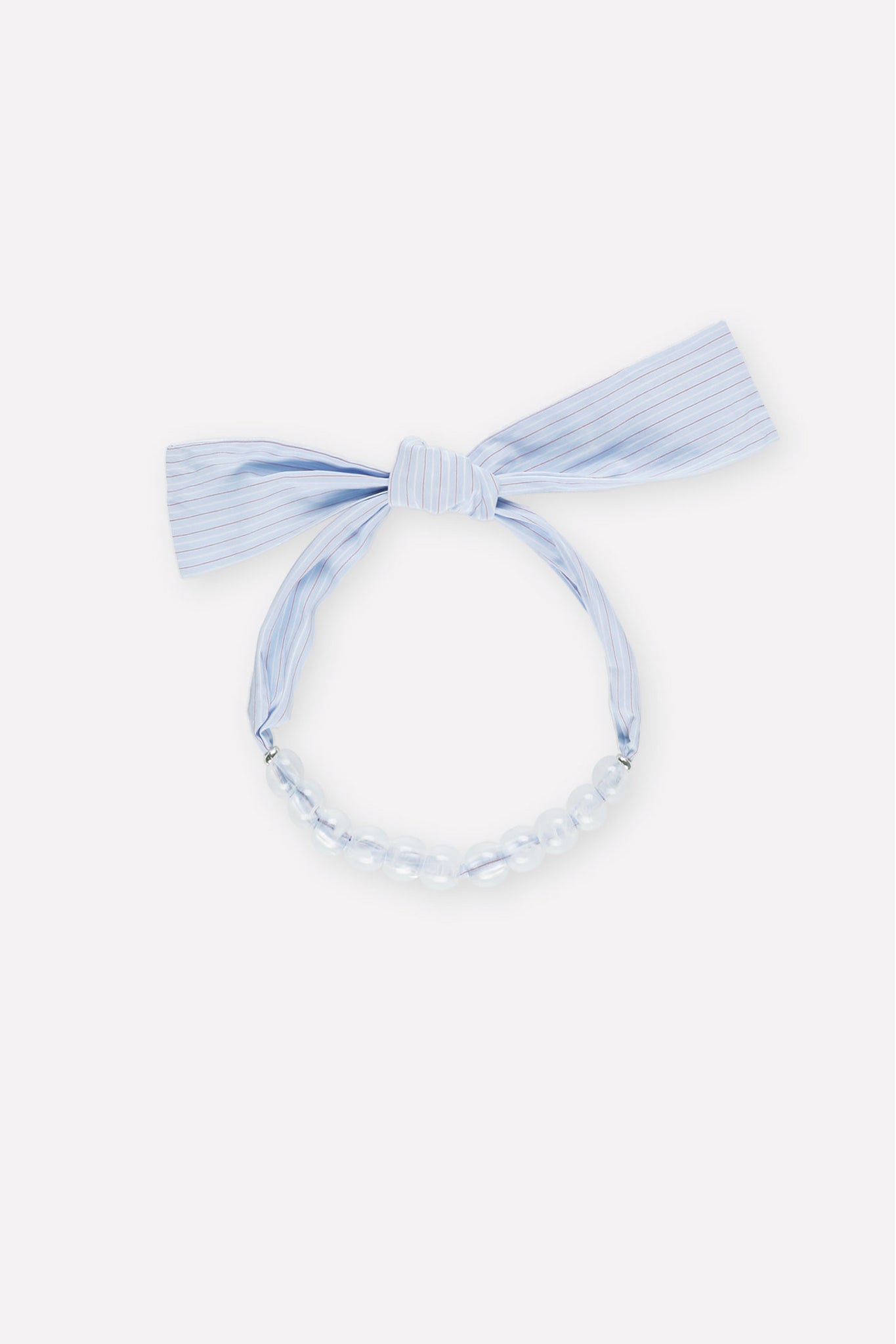J.13001 - POPLIN NECKLACE - Blue & Red Stripes