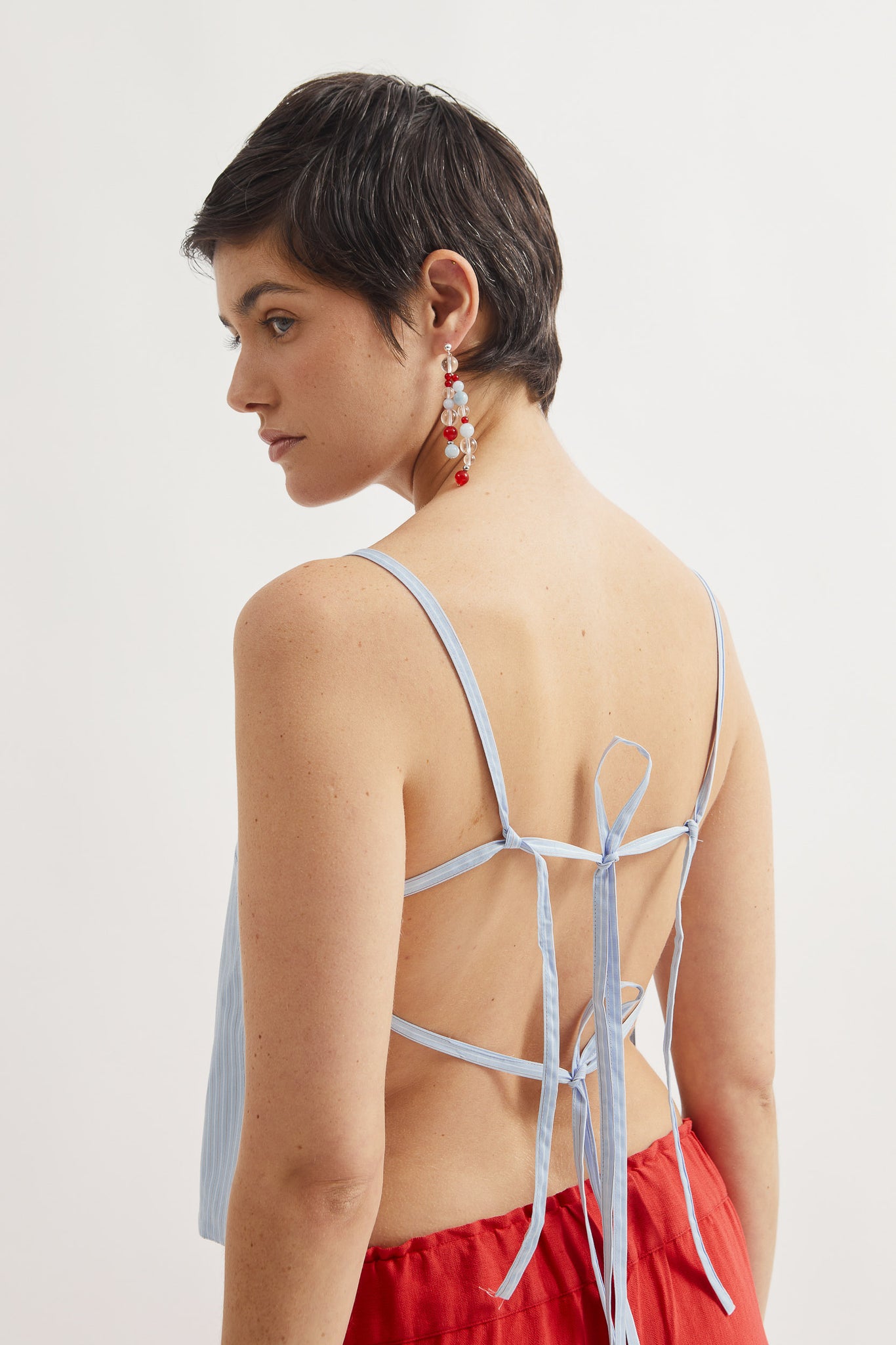 J.13003 - RANDOM EARRING - Blue & Red
