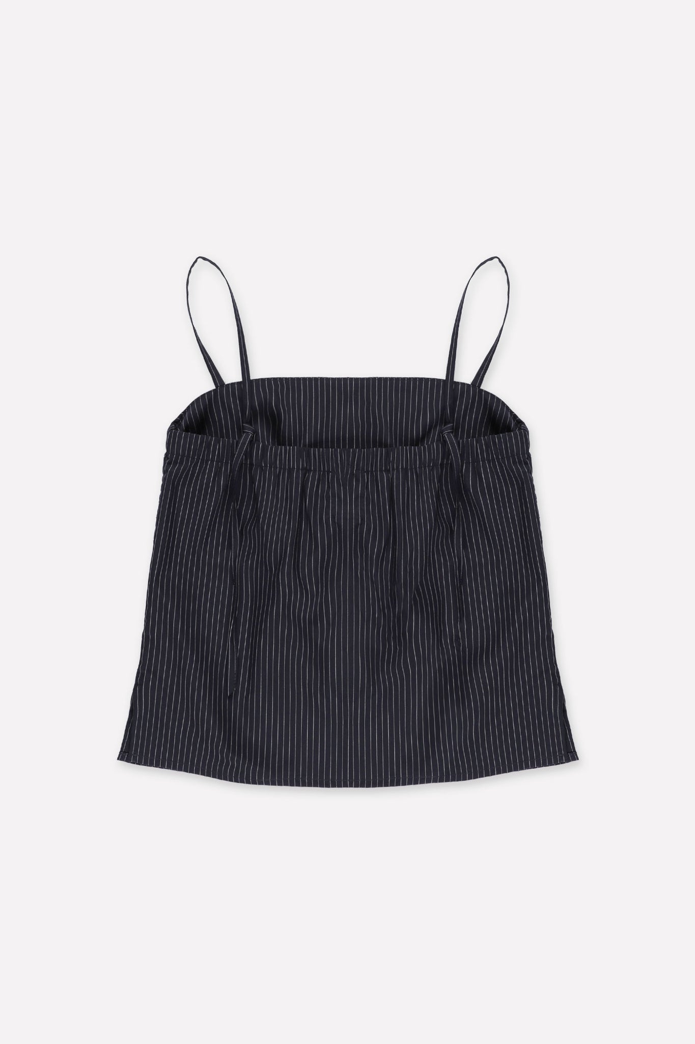 L.1142 - SEERSUCKER STRAP TOP - Navy Stripes