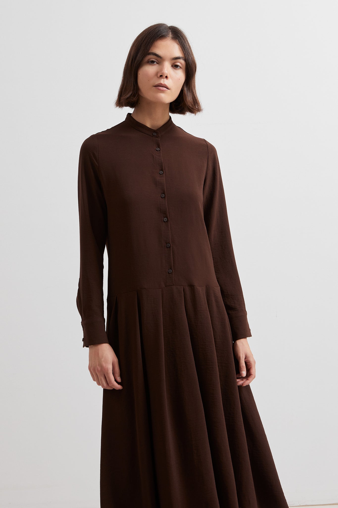 L.1211 - MOTION SHIRT DRESS - Brown