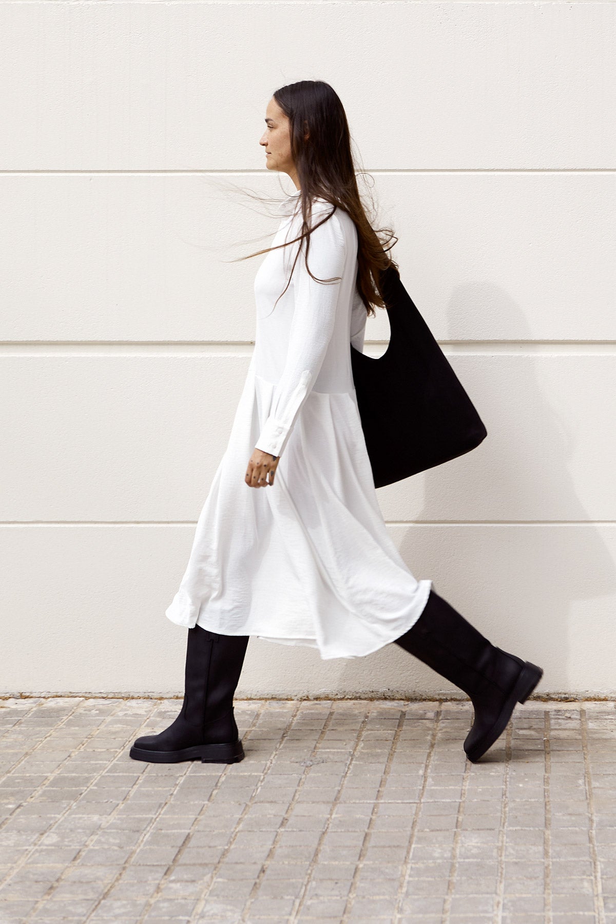 L.1211 - MOTION SHIRT DRESS - White