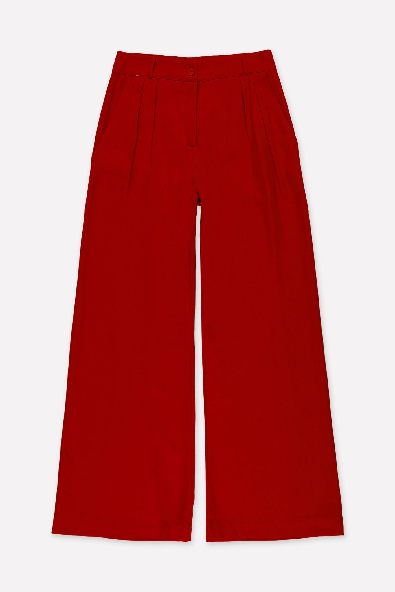 L.1222 - MATT PLEAT PANT - Red