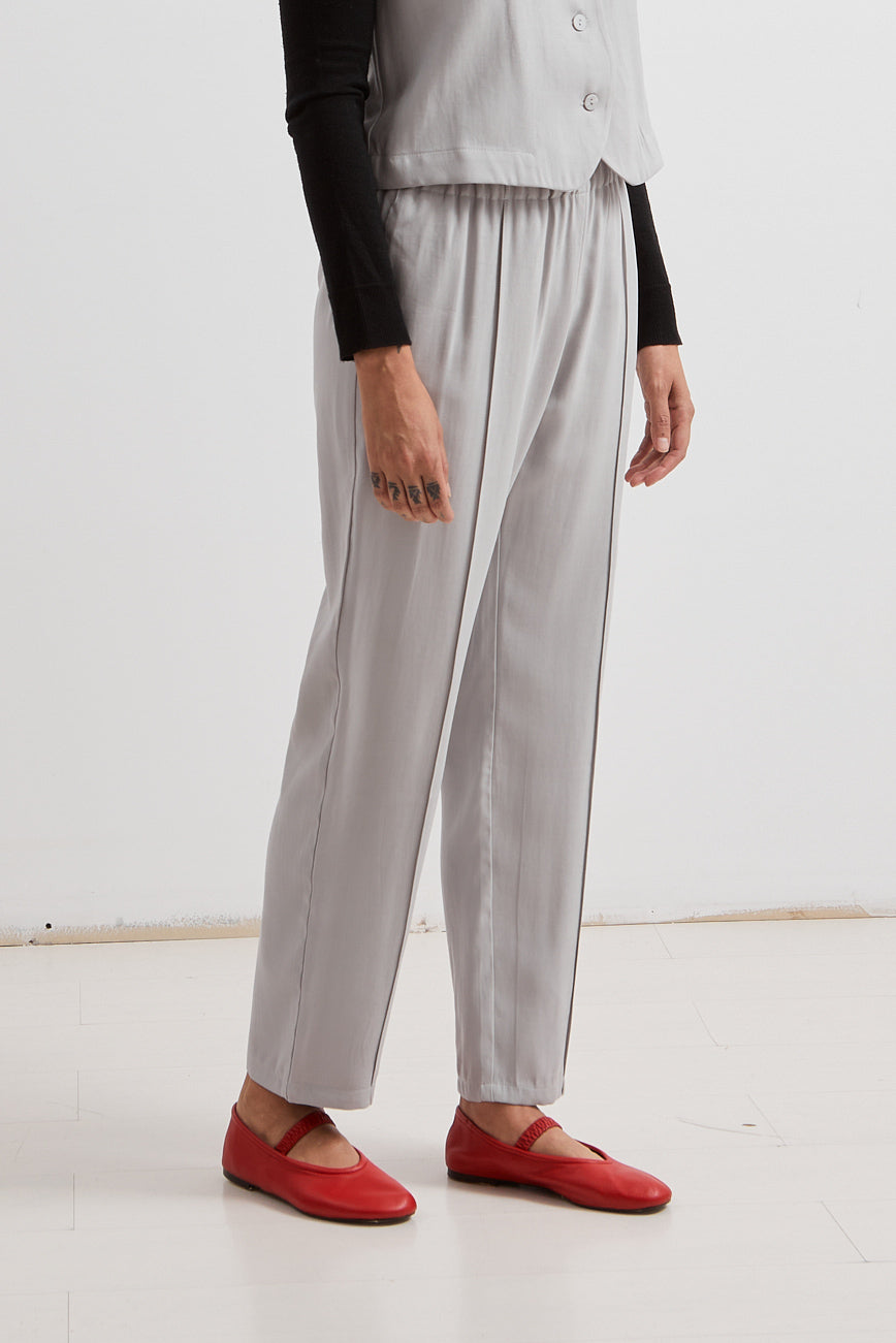 L.1224 - MATT RIB PANT - Light Grey