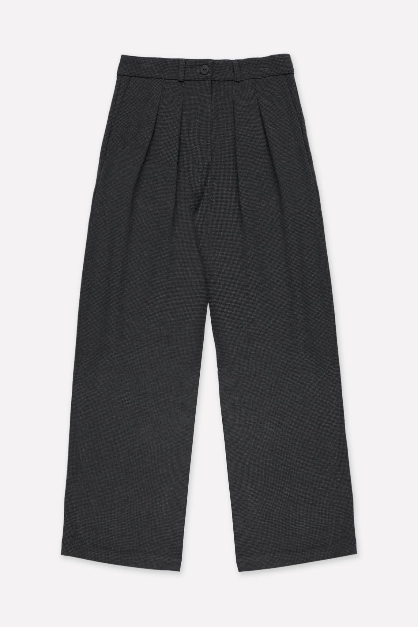 L.1233 - STRETCH PLEAT PANT - Check