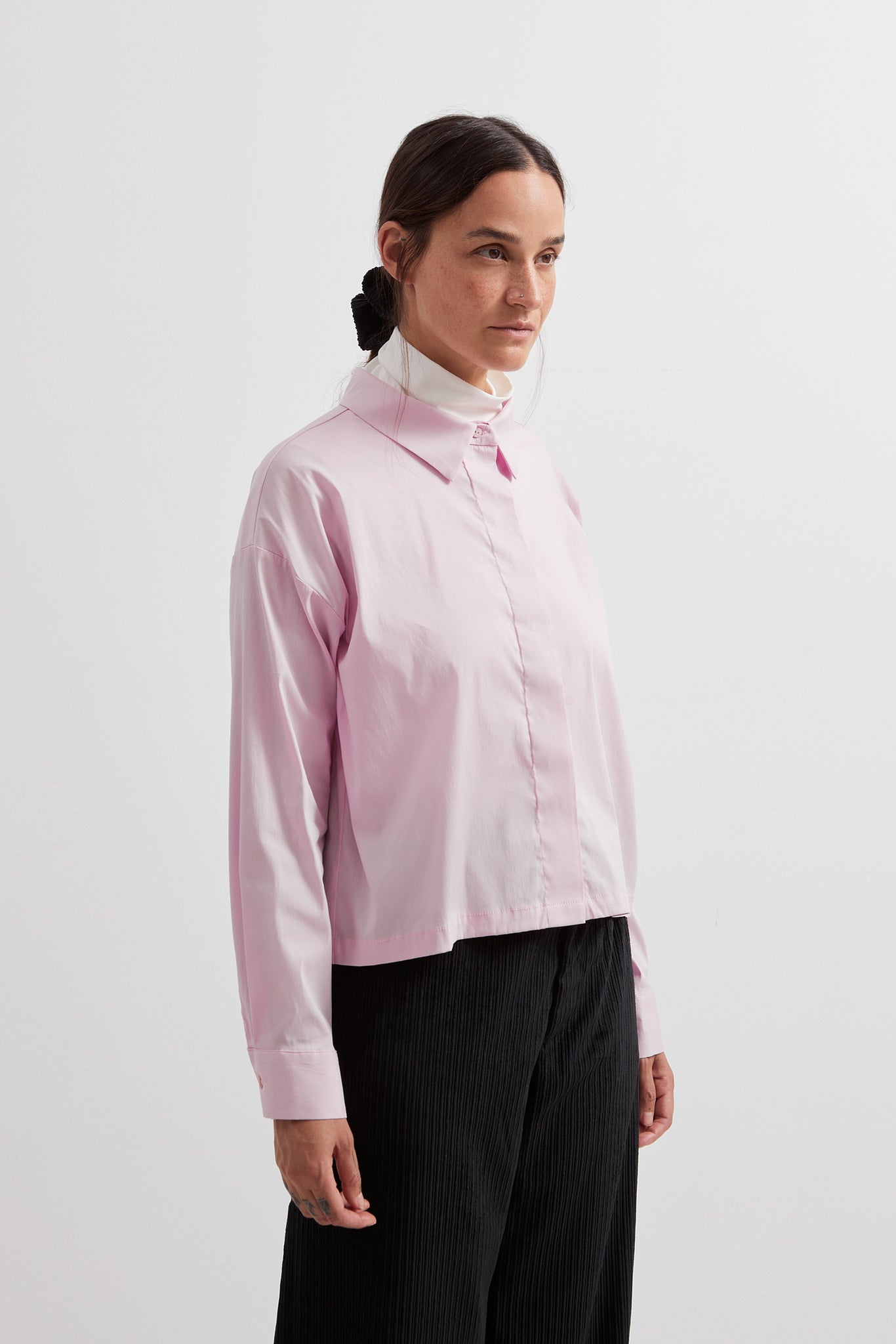 L.1241 - POPLIN BOXY SHIRT - Pink