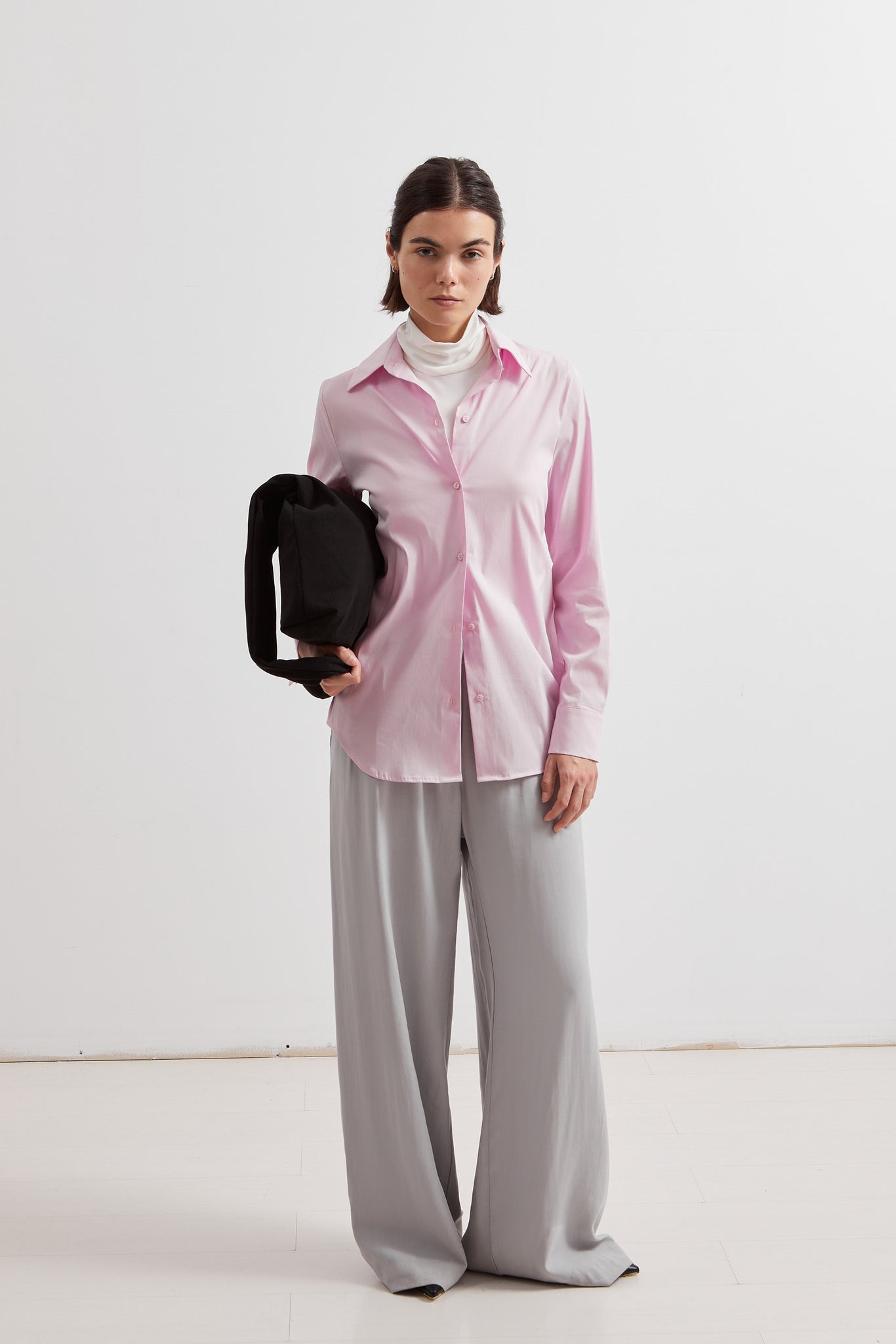 L.1242 - POPLIN SILHOUETTE SHIRT - Pink