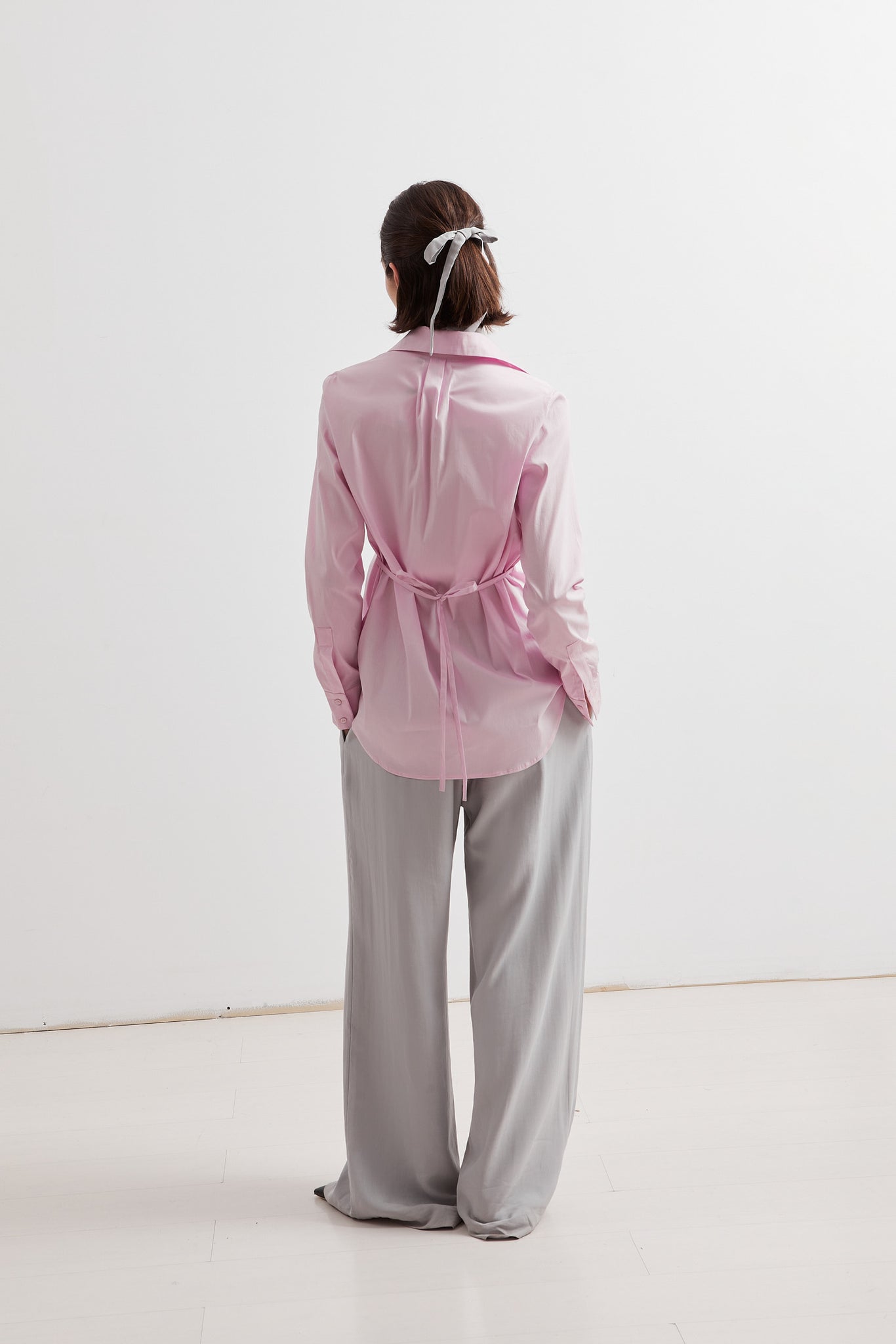 L.1242 - POPLIN SILHOUETTE SHIRT - Pink