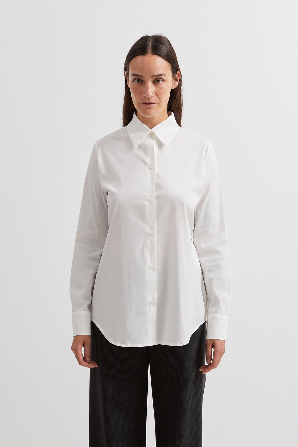 L.1242 - POPLIN SILHOUETTE SHIRT - White