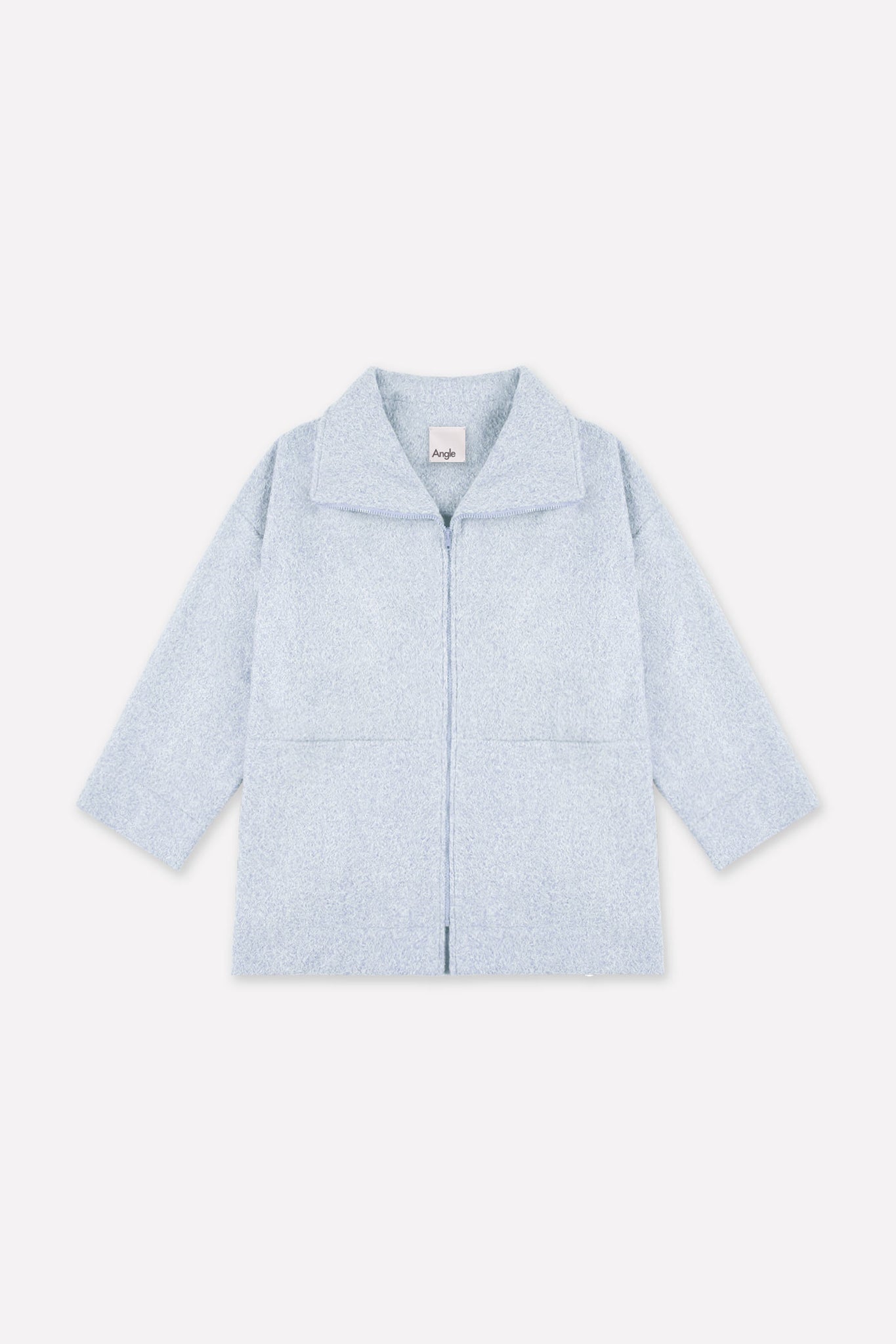 L.1284 - BUCLE COLLAR COAT - Blue