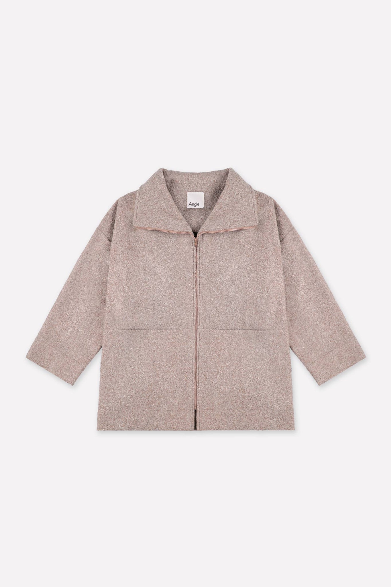 L.1284 - BUCLE COLLAR COAT - Light Brown