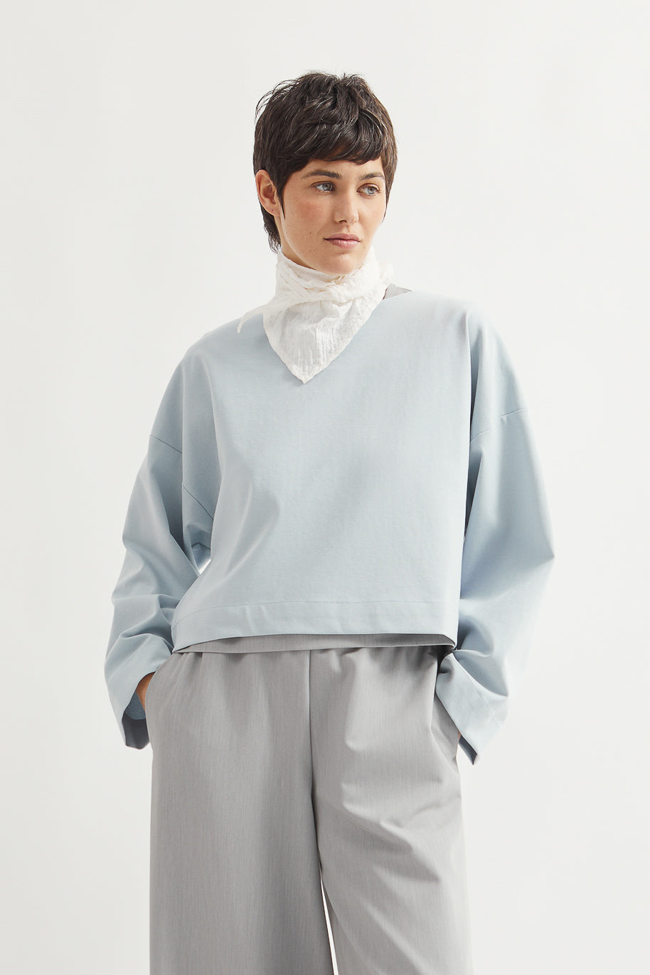 L.13011 - STRETCH TUBE JUMPER - Baby Blue