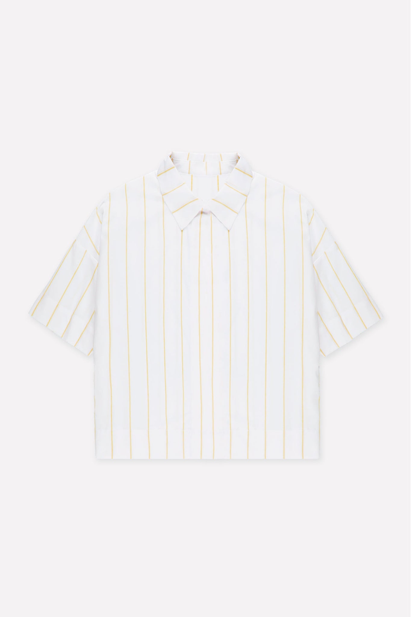 L.13061 - POPLIN BOXY SHIRT - Yellow Stripes