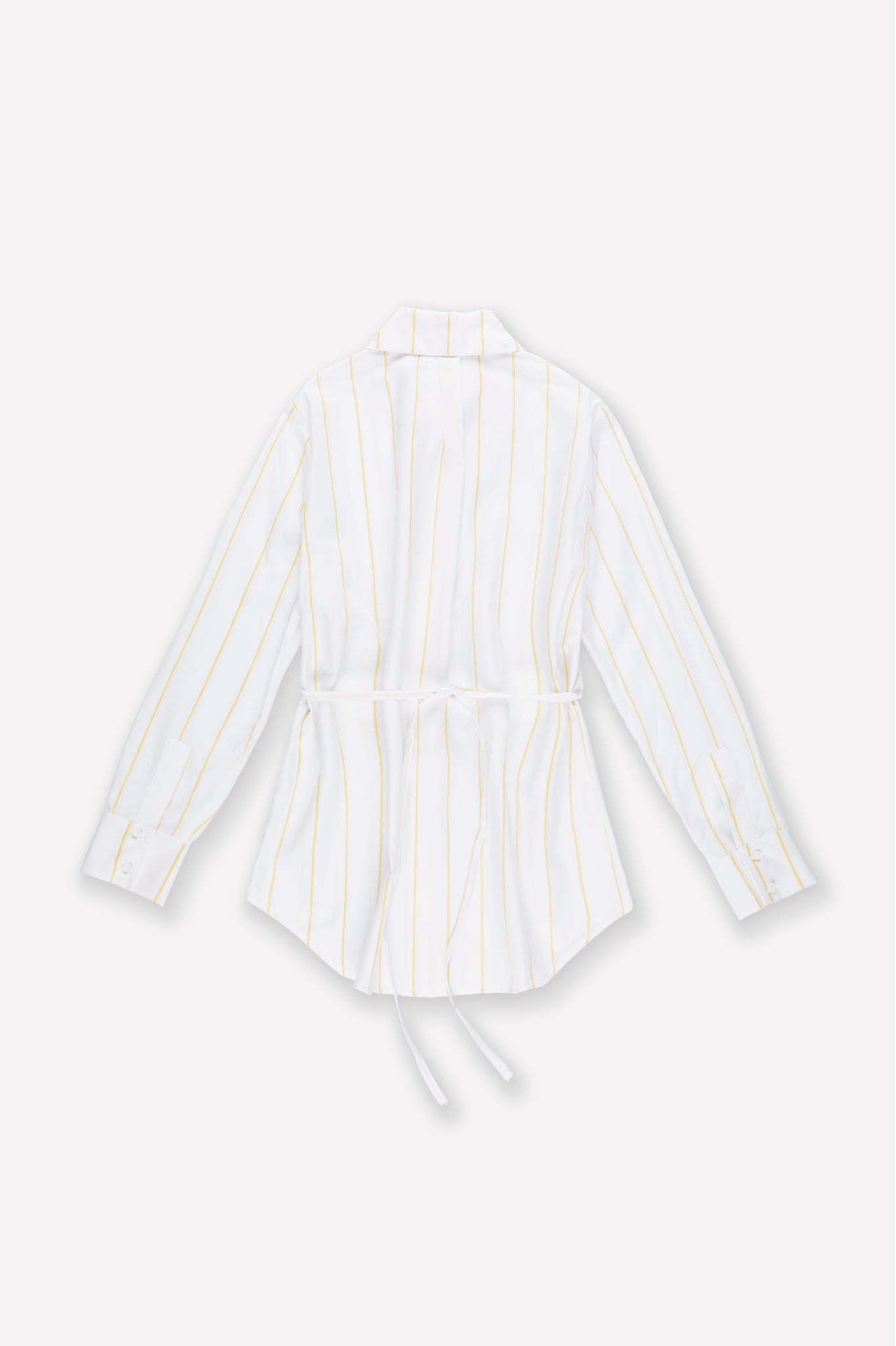 L.13062 - POPLIN LACE SHIRT - Yellow Stripes