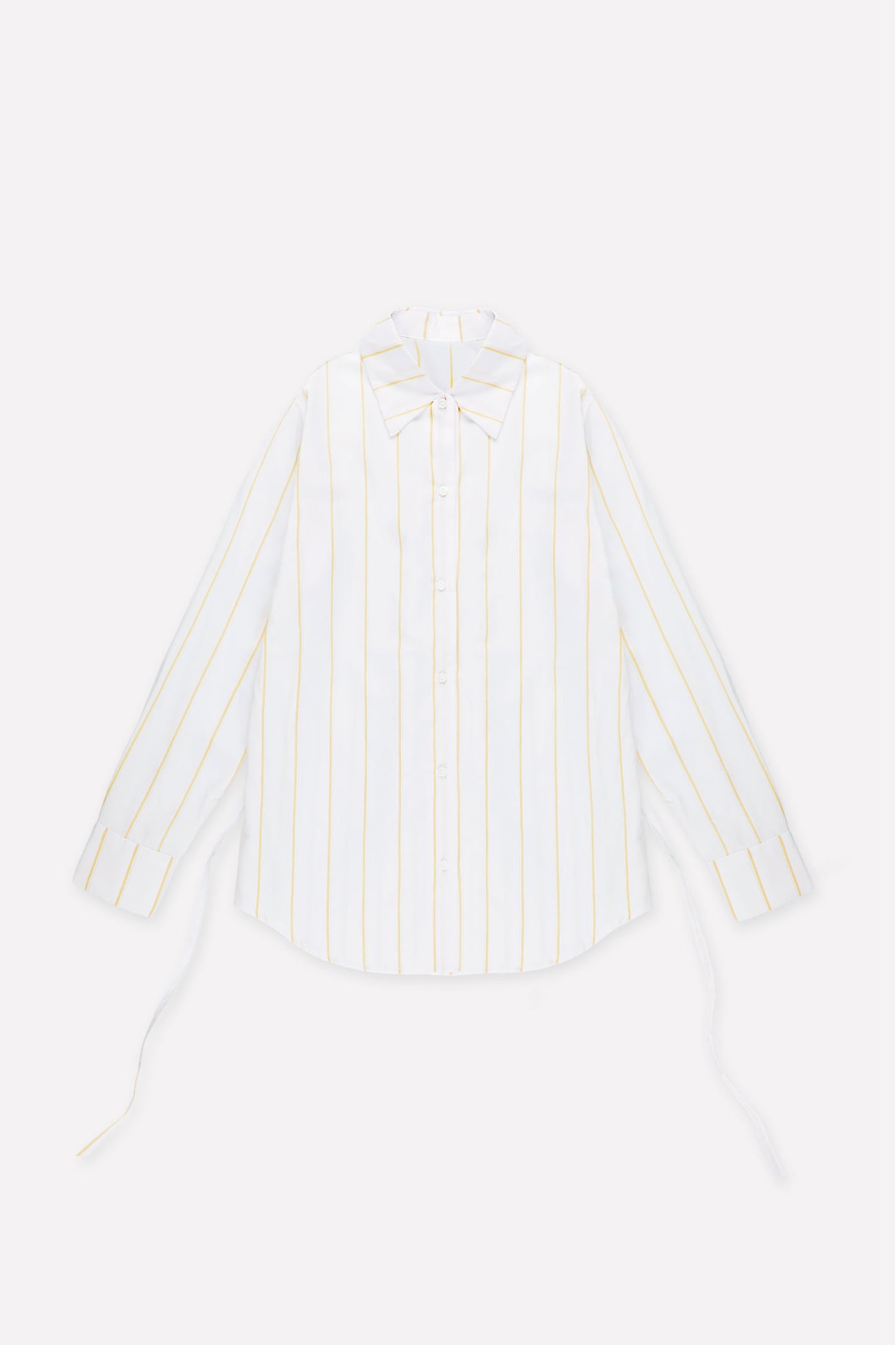 L.13062 - POPLIN LACE SHIRT - Yellow Stripes