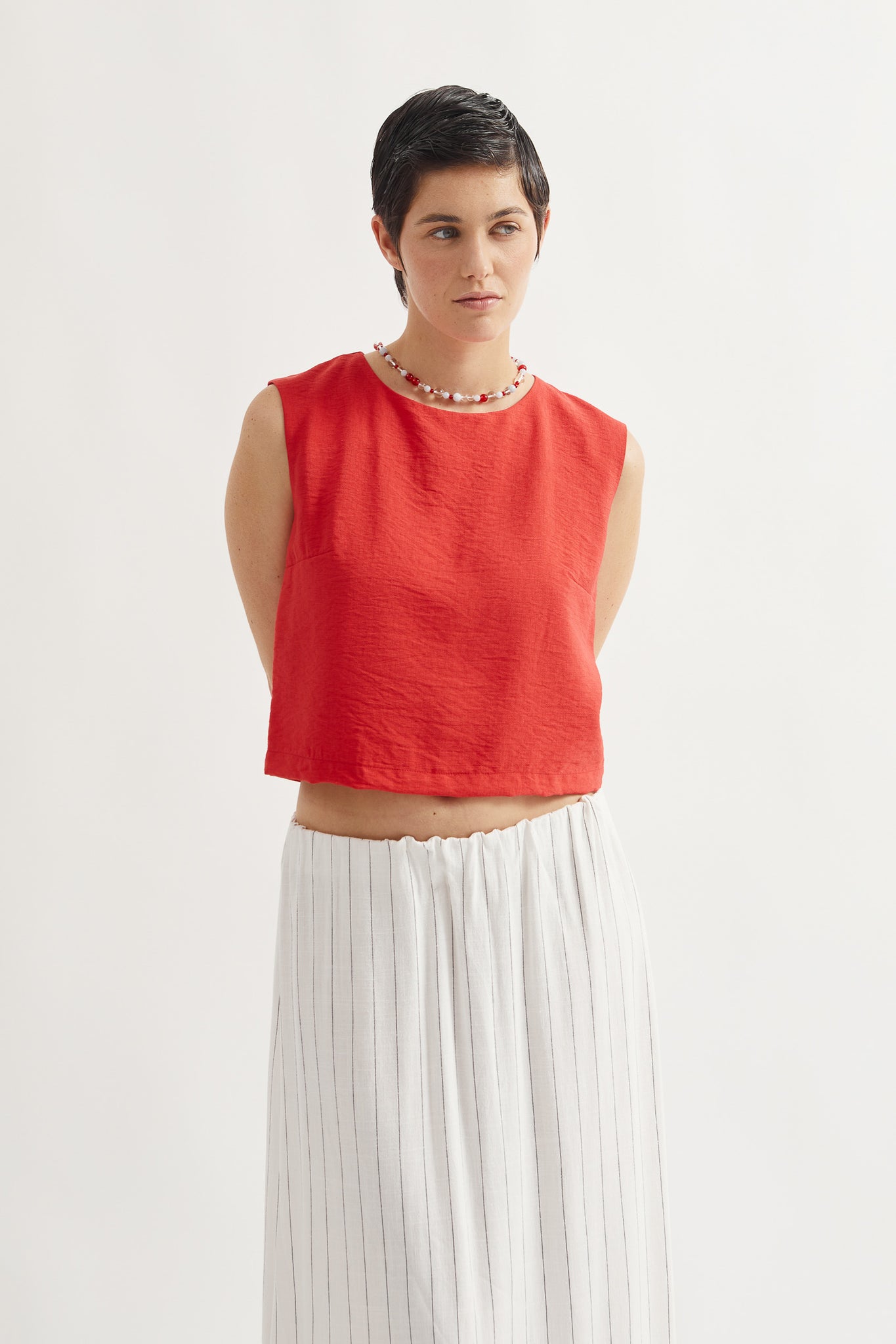 L.13092 - EFFORT CROP TOP - Red