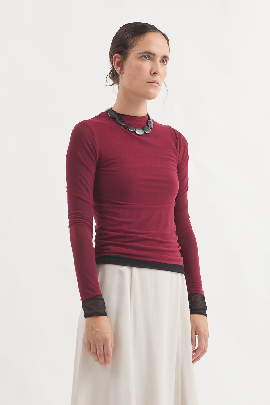 L.14003 - MESH TOP - Wine