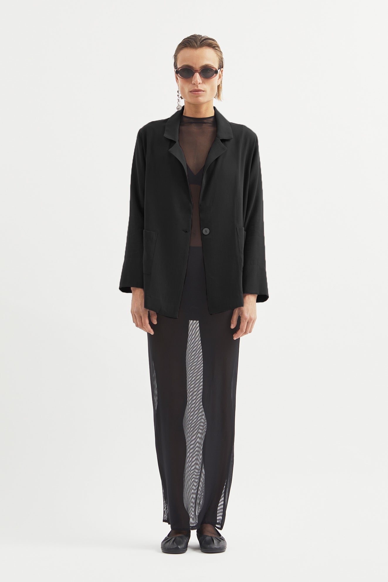 L.14004 - MESH DRESS - Black