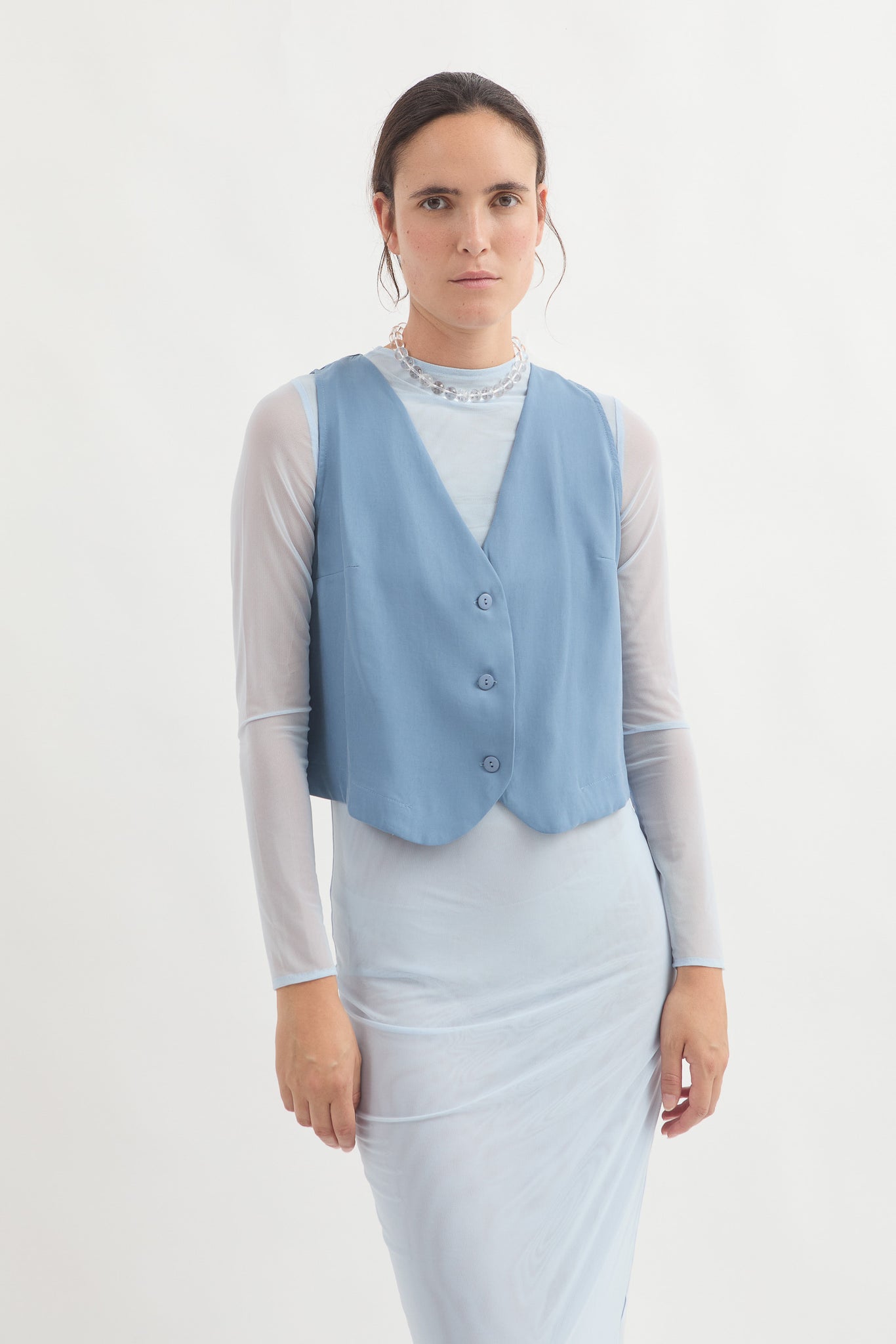 L.14004 - MESH DRESS - Blue