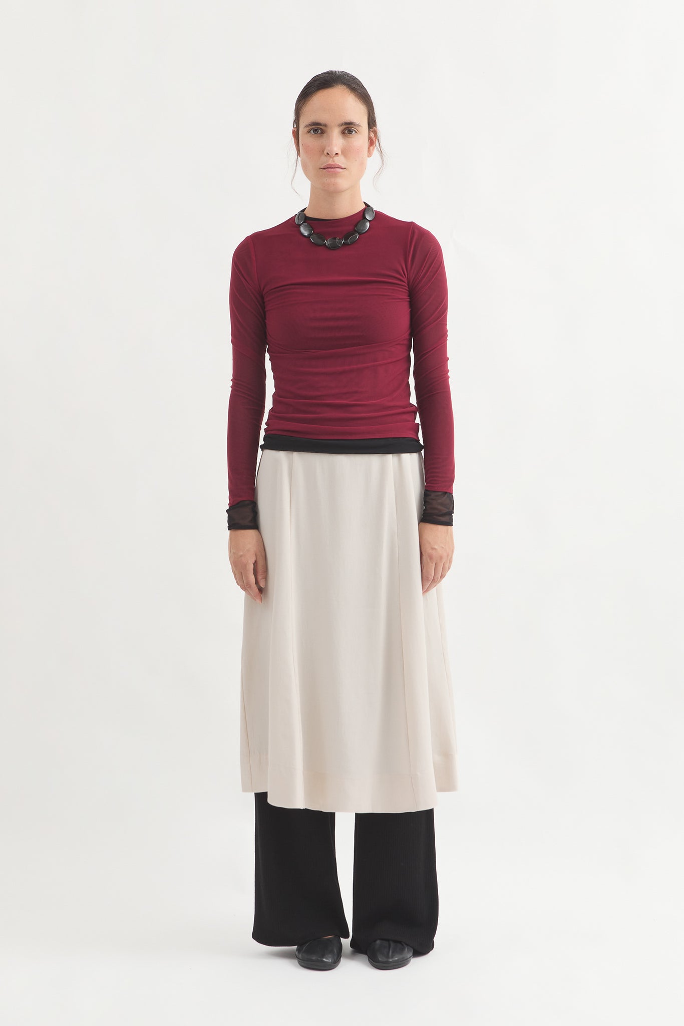 L.14011 - LYOCELL SKIRT - Bone