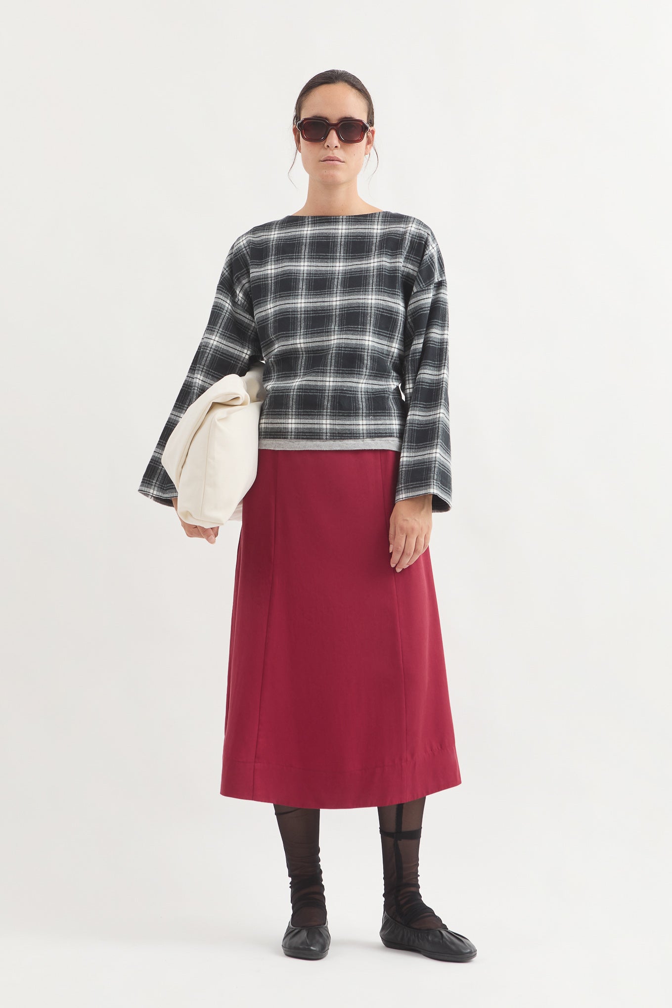 L.14011 - LYOCELL SKIRT - Wine