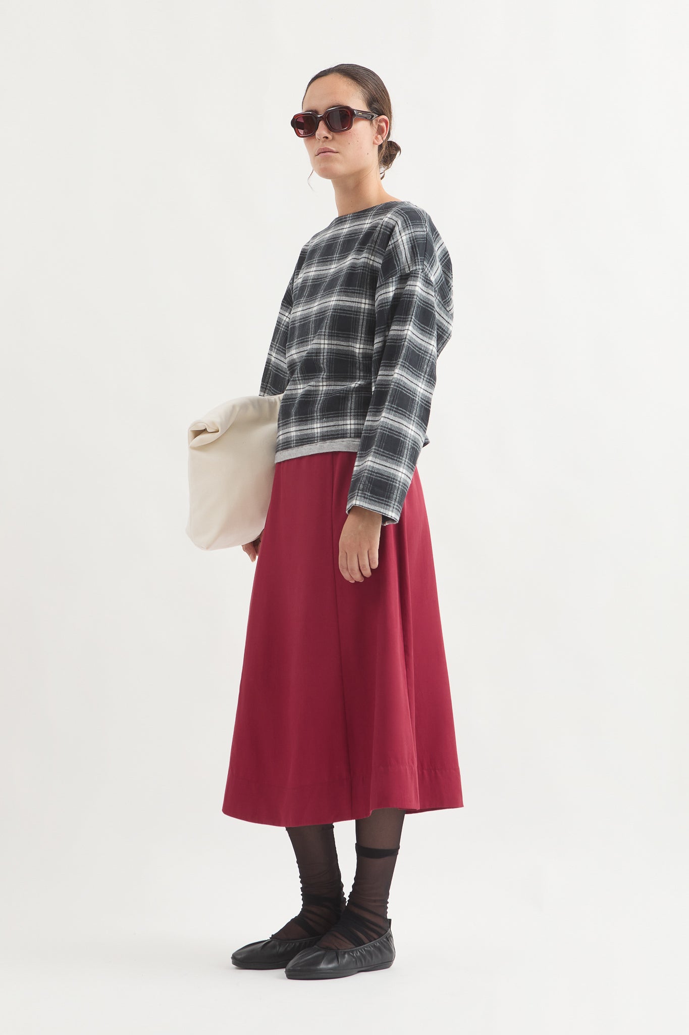 L.14011 - LYOCELL SKIRT - Wine