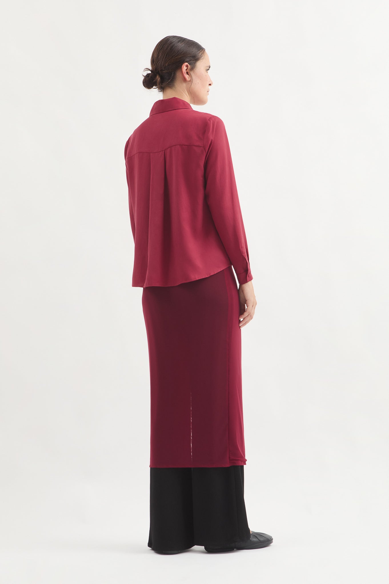 L.14012 - LYOCELL SHIRT - Wine
