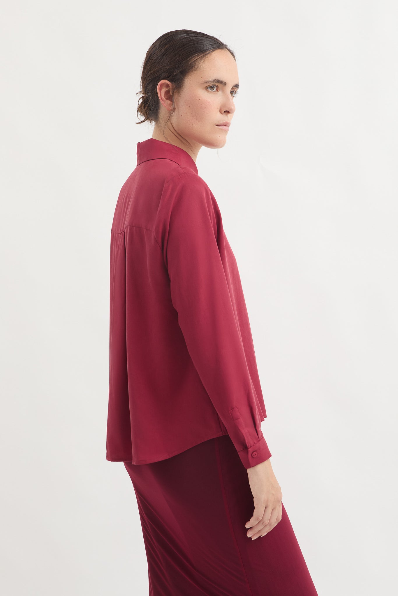 L.14012 - LYOCELL SHIRT - Wine