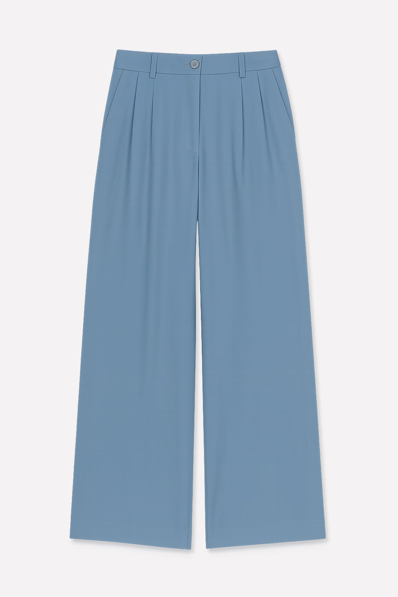 L.14022 - MATT PLEAT PANT - Blue