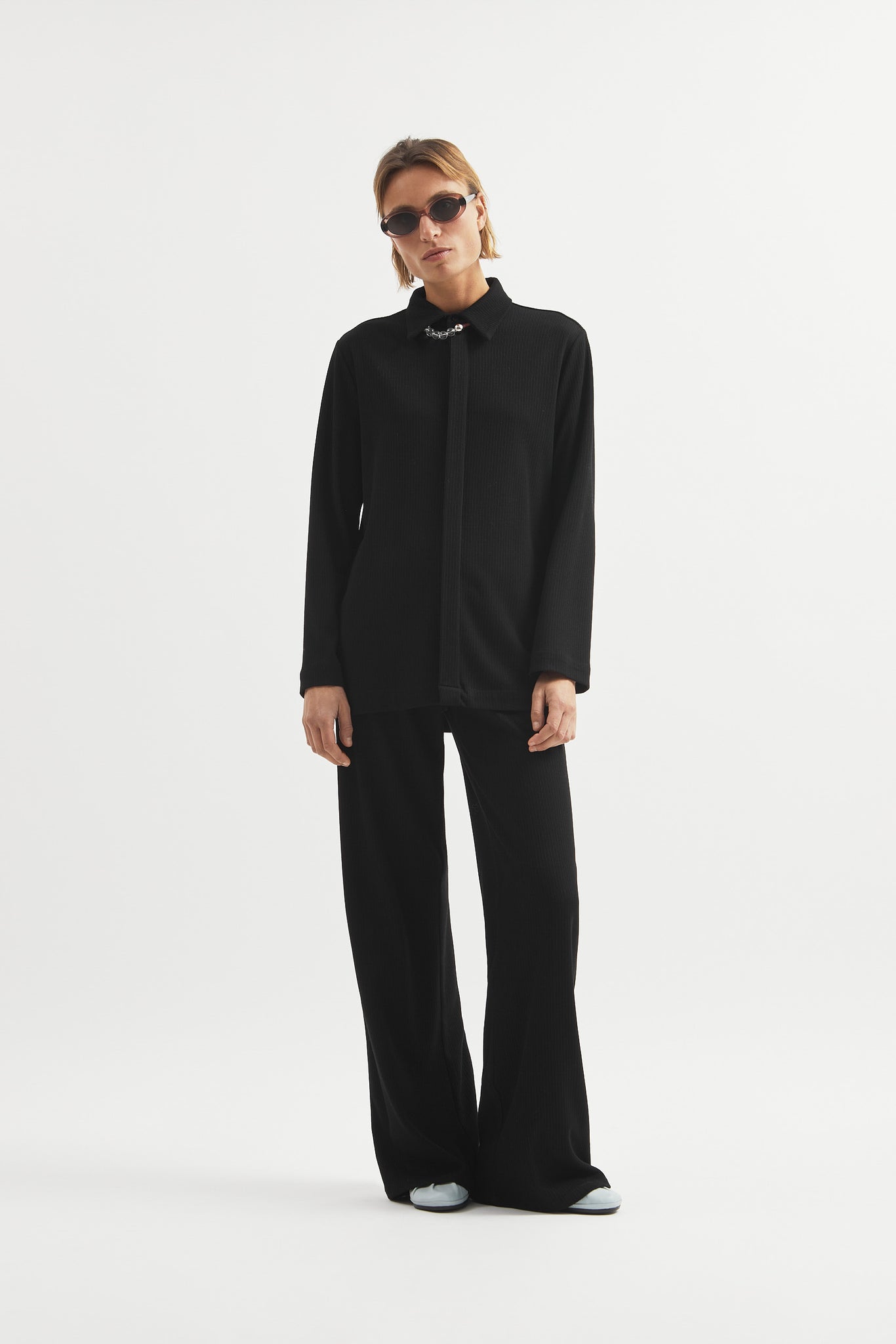 L.14032 - MICROPANA SHIRT - Black