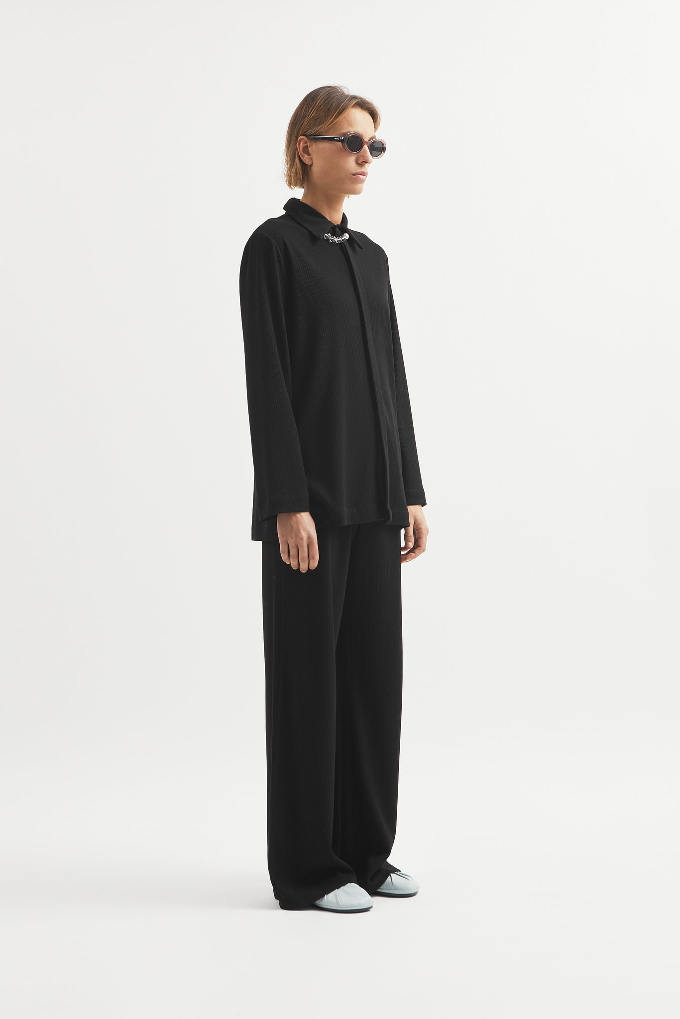 L.14032 - MICROPANA SHIRT - Black