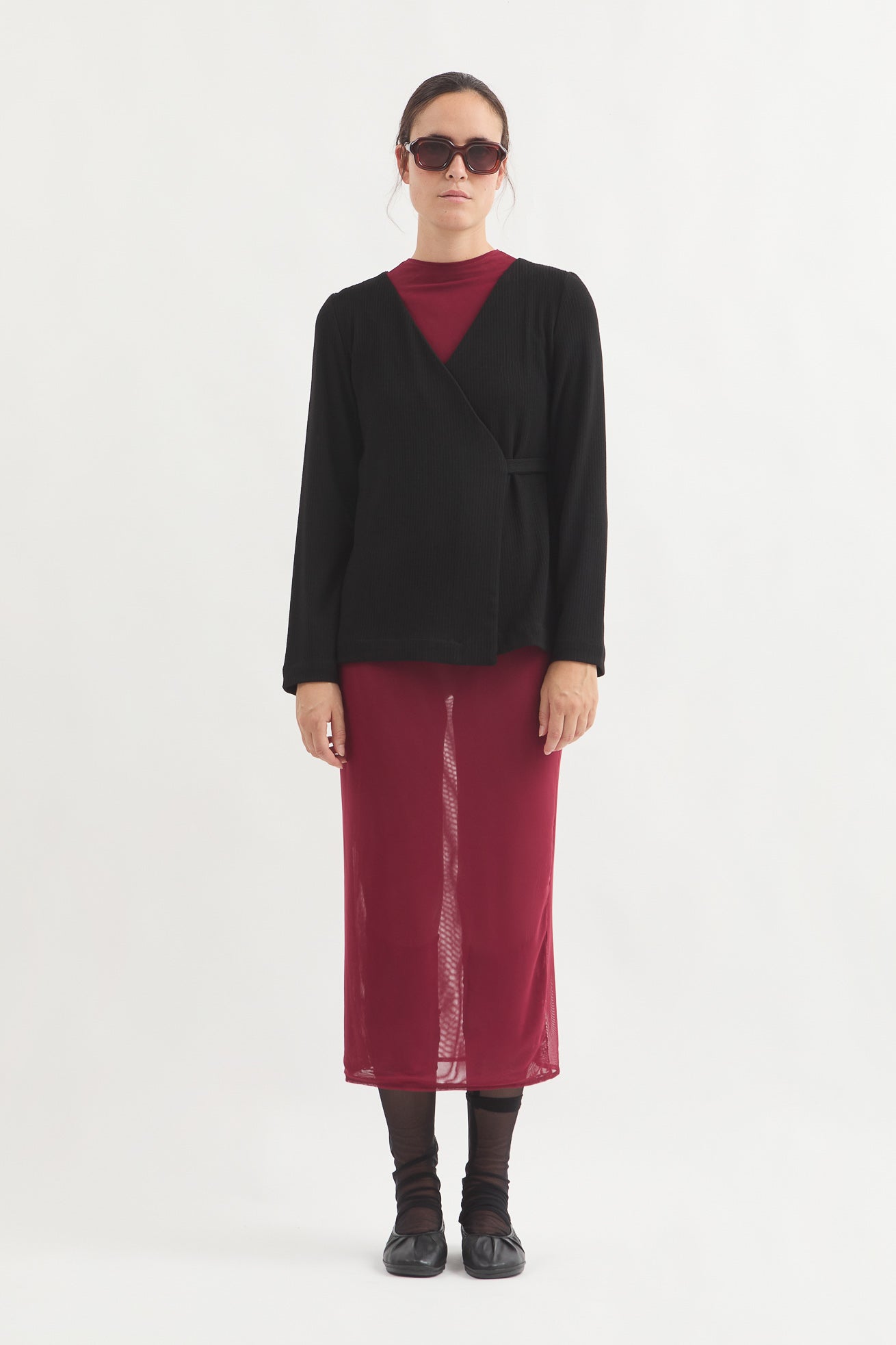 L.14033 - MICROPANA TOP - Black