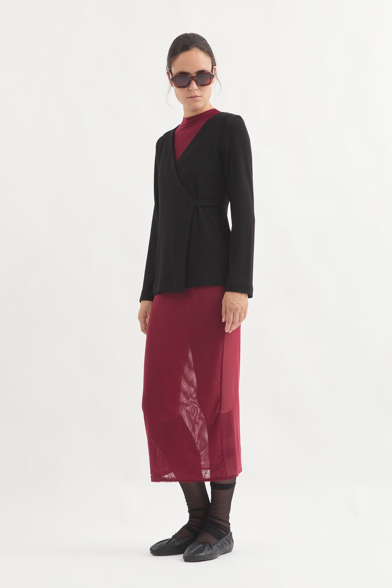 L.14033 - MICROPANA TOP - Black