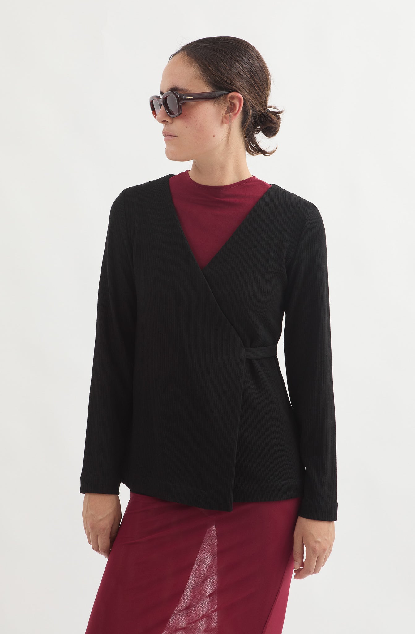 L.14033 - MICROPANA TOP - Black