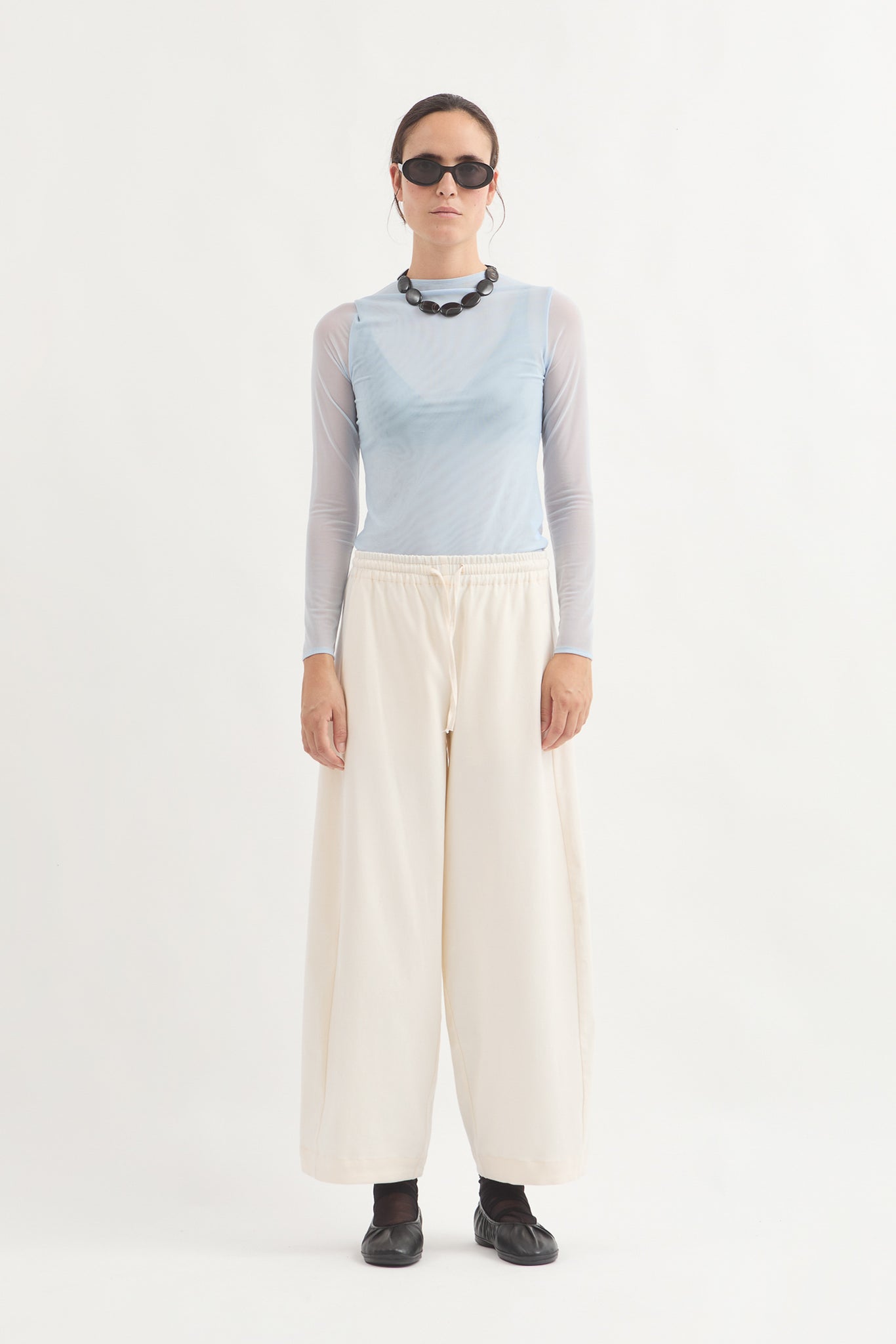 L.14042 - MAD BARREL PANT - Ecru