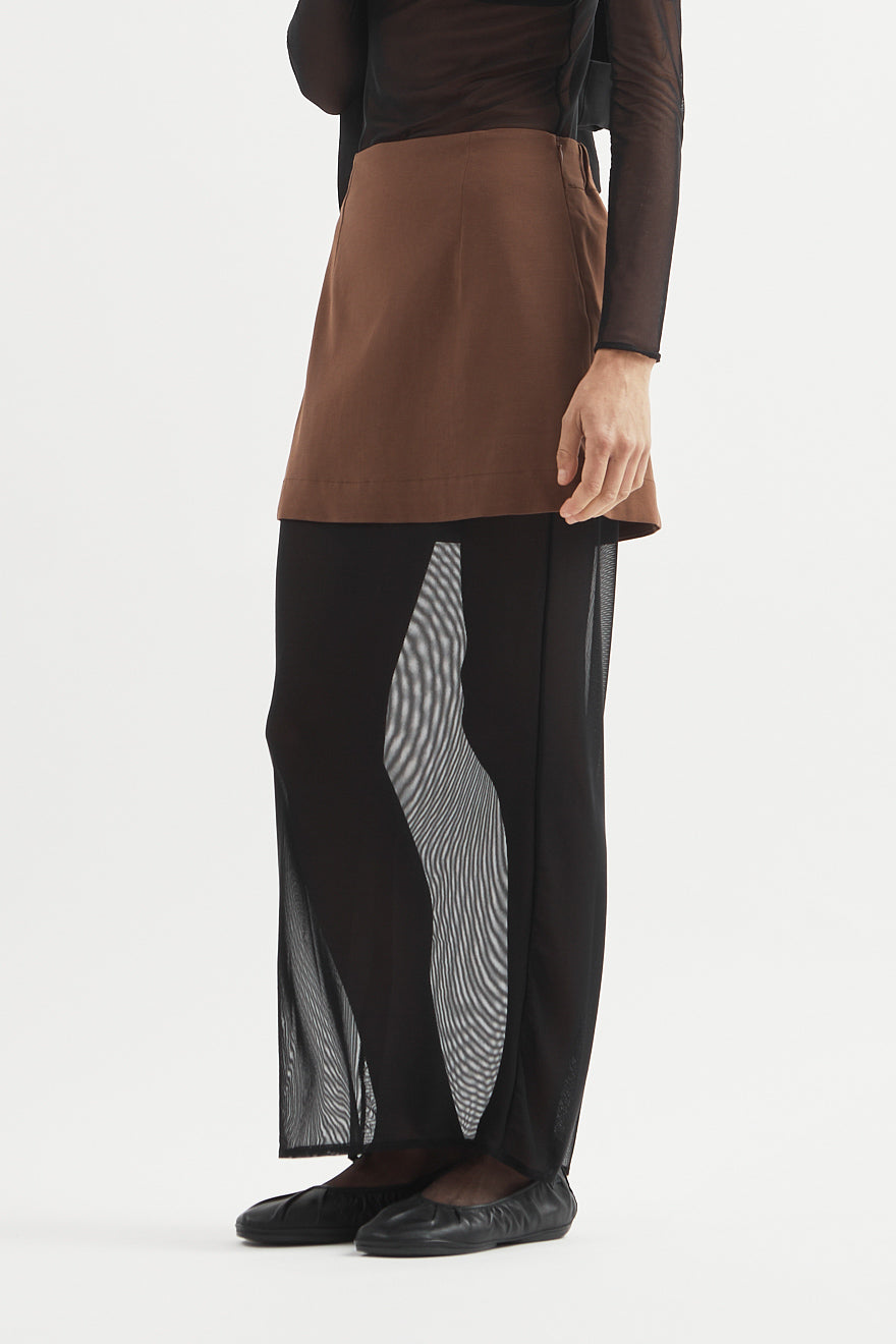 L.14043 - MAD SKIRT - Brown