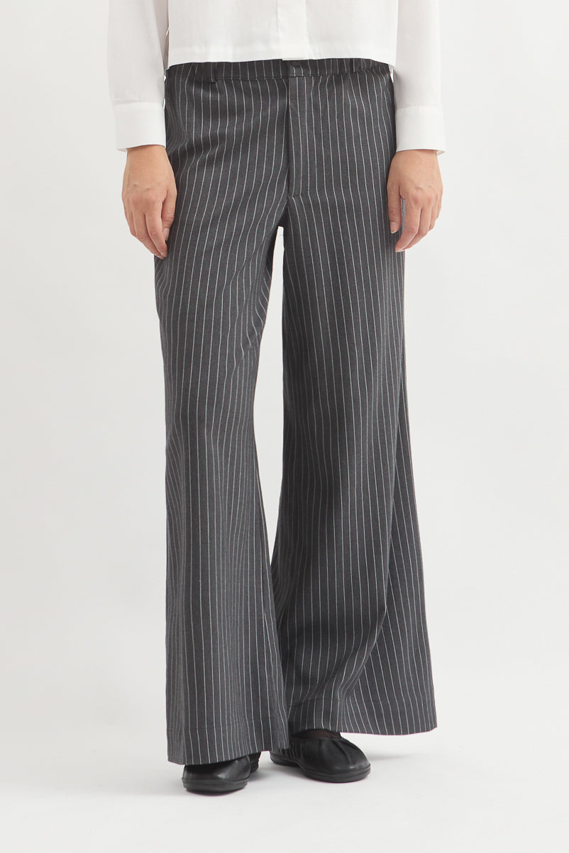 L.14051 - PINSTRIPE PANT - Grey Stripe