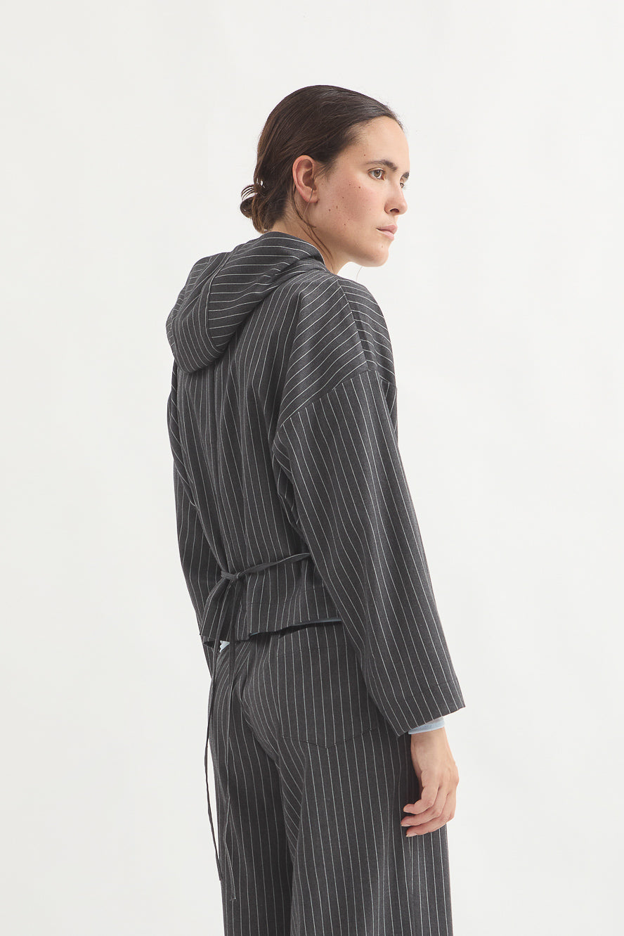 L.14052 - PINSTRIPE TOP - Grey Stripe