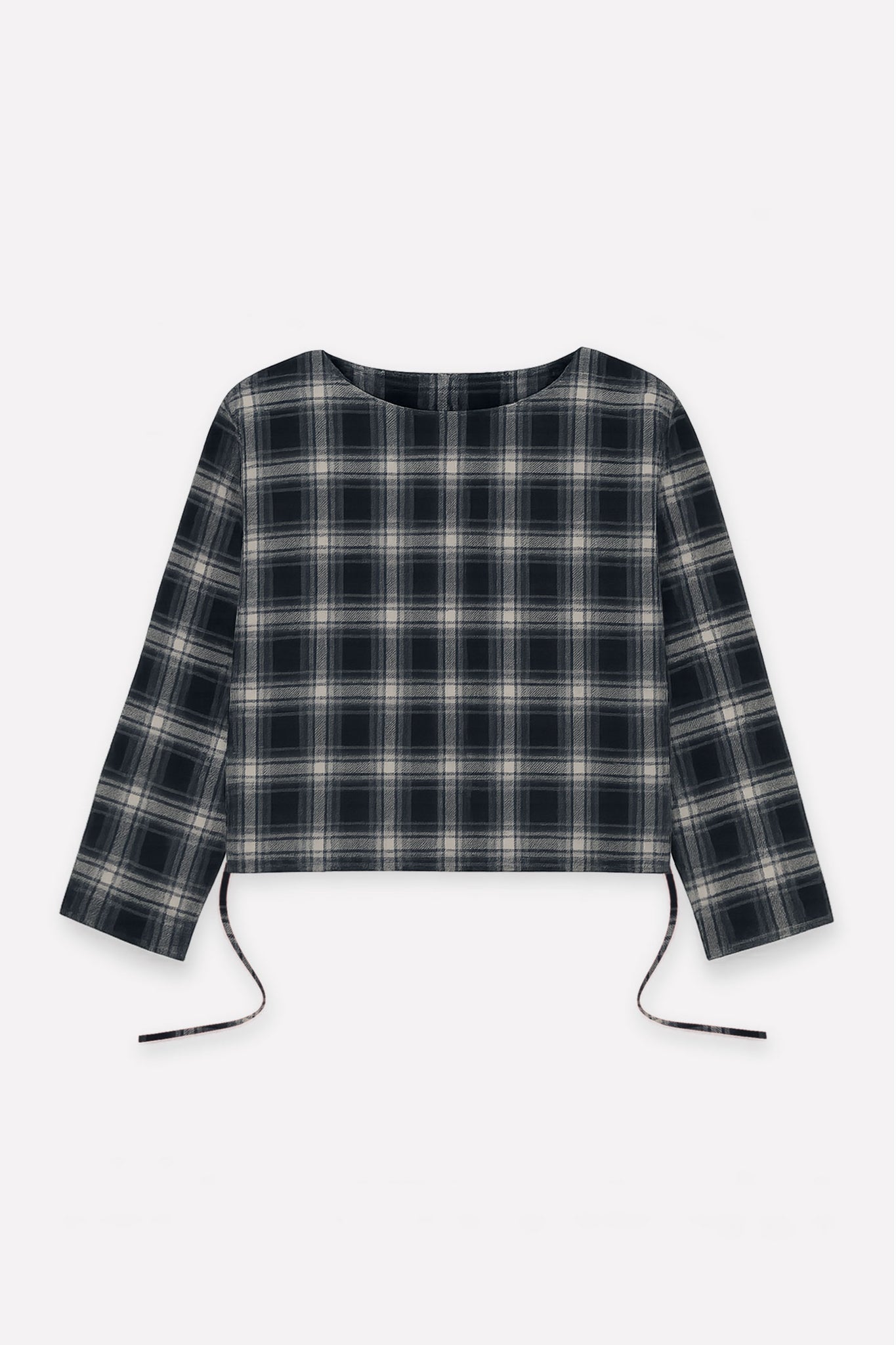 L.14052 - PINSTRIPE TOP - Plaid Grey