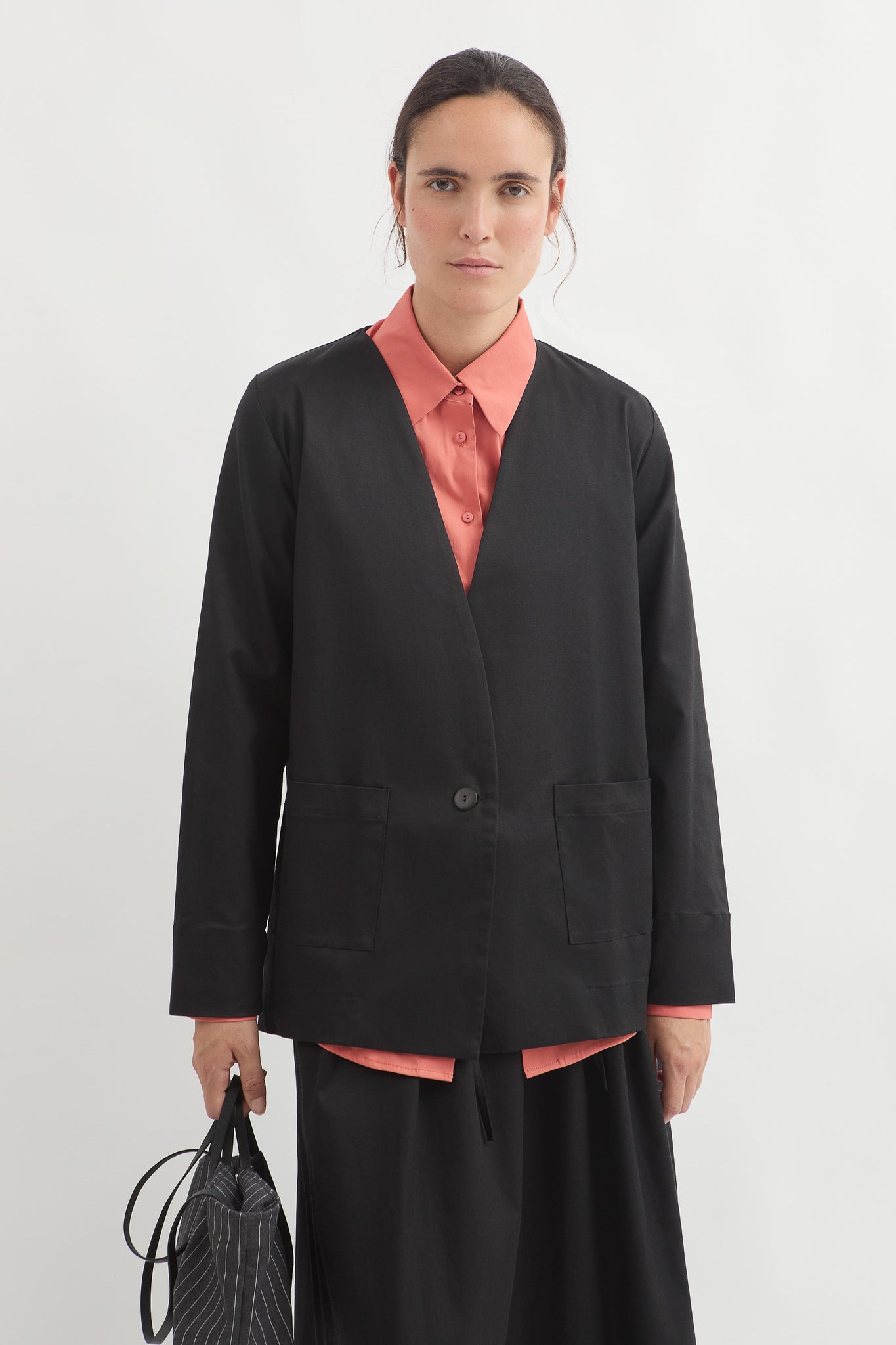 L.14054 - PINSTRIPE BLAZER - Black