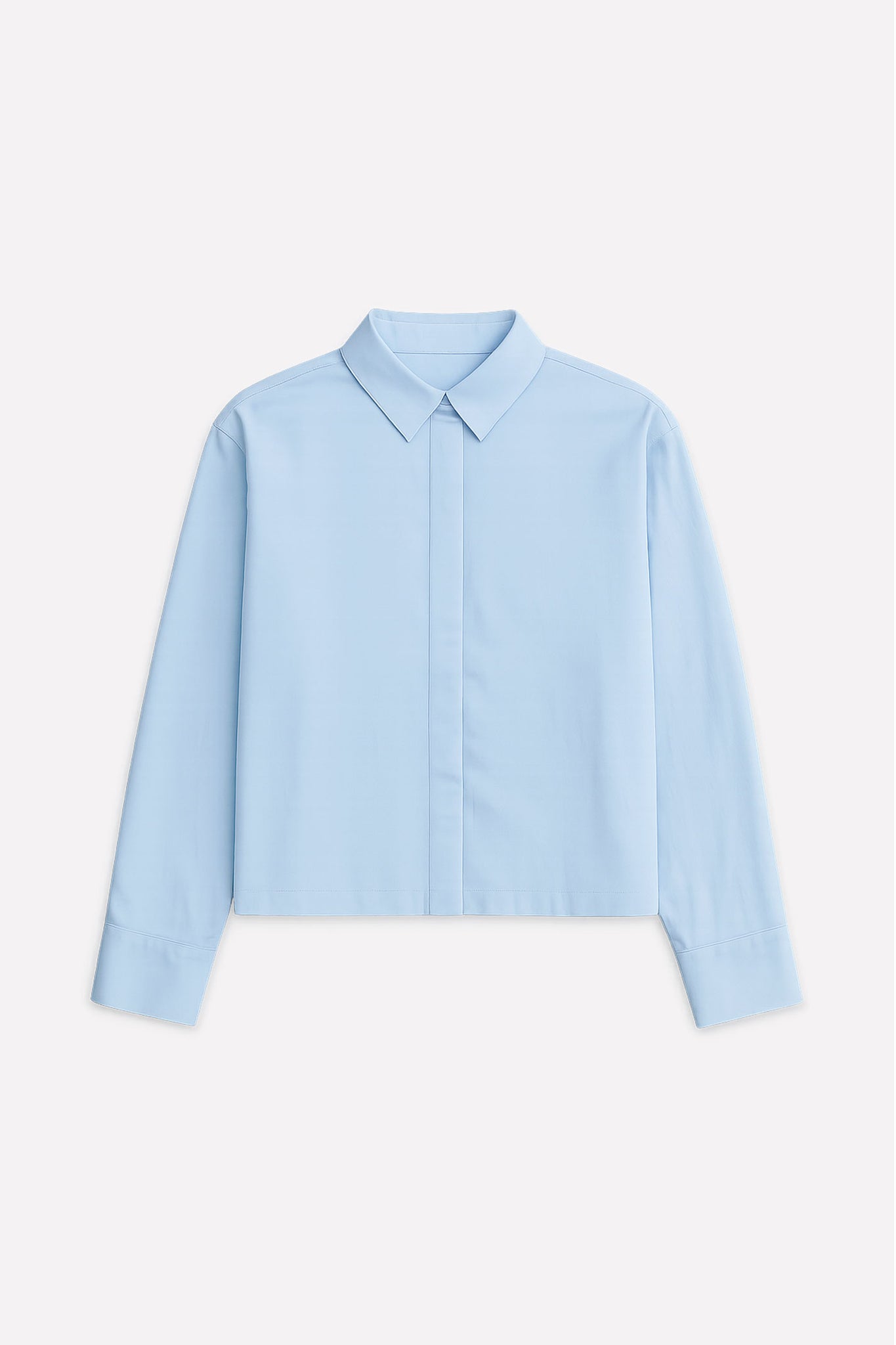 L.14061 - POPLIN BOXY SHIRT - Light Blue