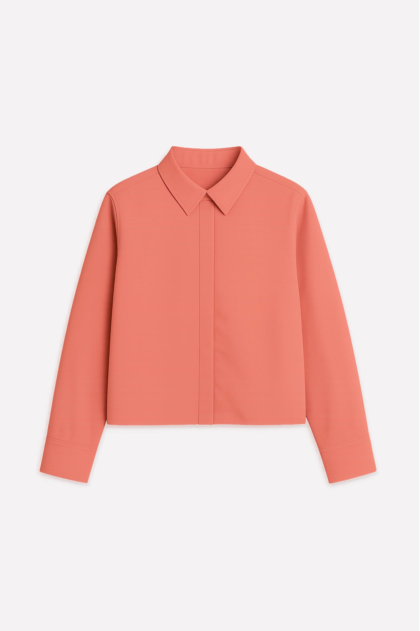 L.14061 - POPLIN BOXY SHIRT - Mandarina