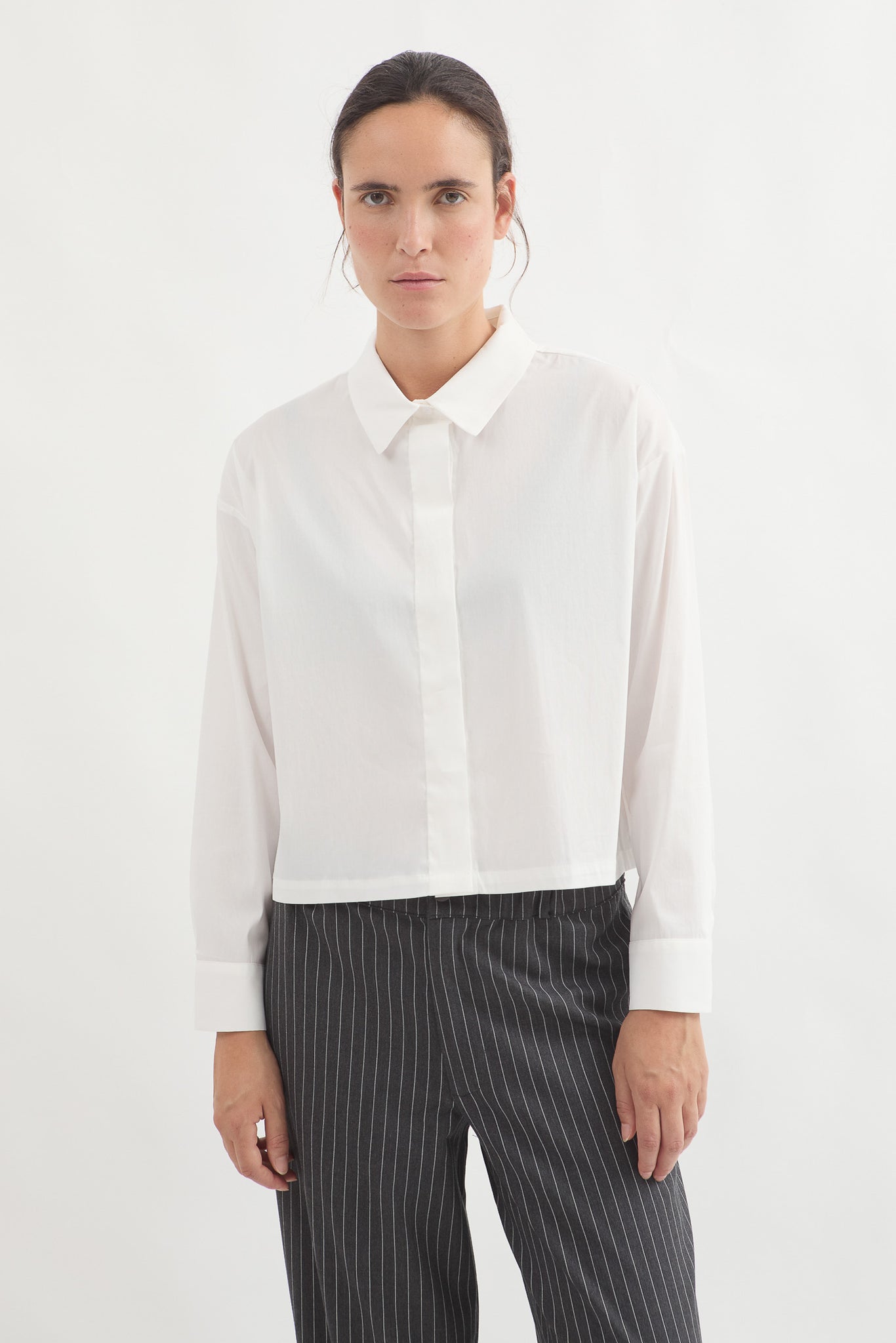 L.14061 - POPLIN BOXY SHIRT - White