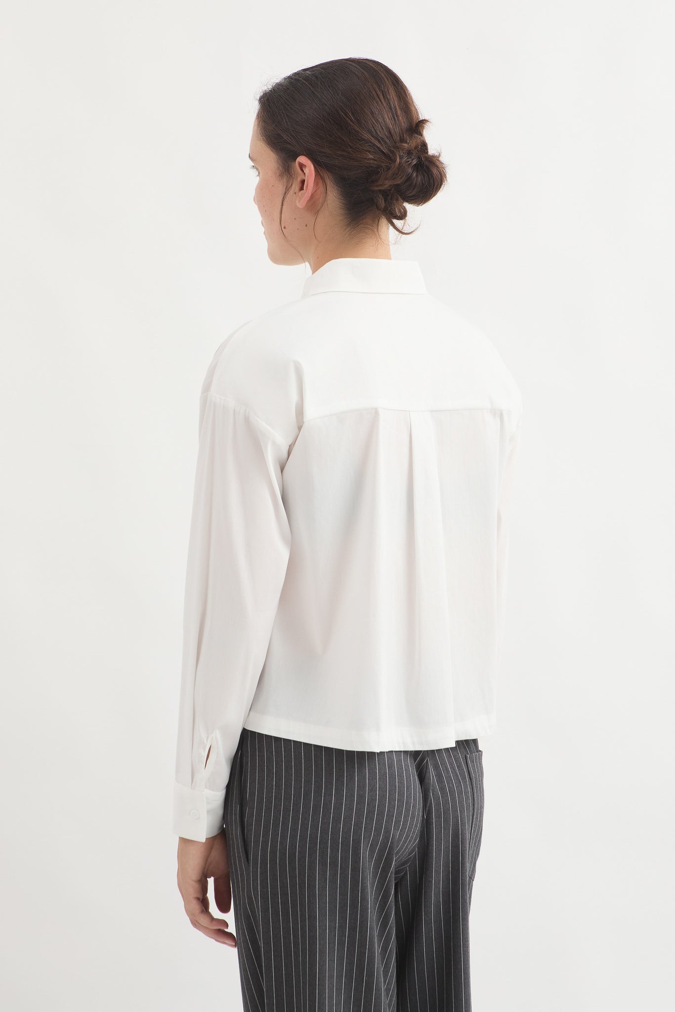 L.14061 - POPLIN BOXY SHIRT - White