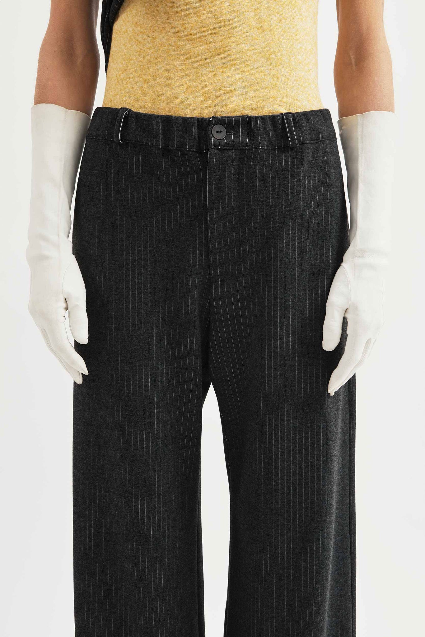 L.14073 - TOMMY PLEAT PANT - Black Stripe